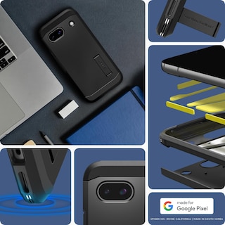 Foto 2 | Funda Spigen Tough Armor Para Google Pixel 8a (2024), Color Negro - Venta Internacional.