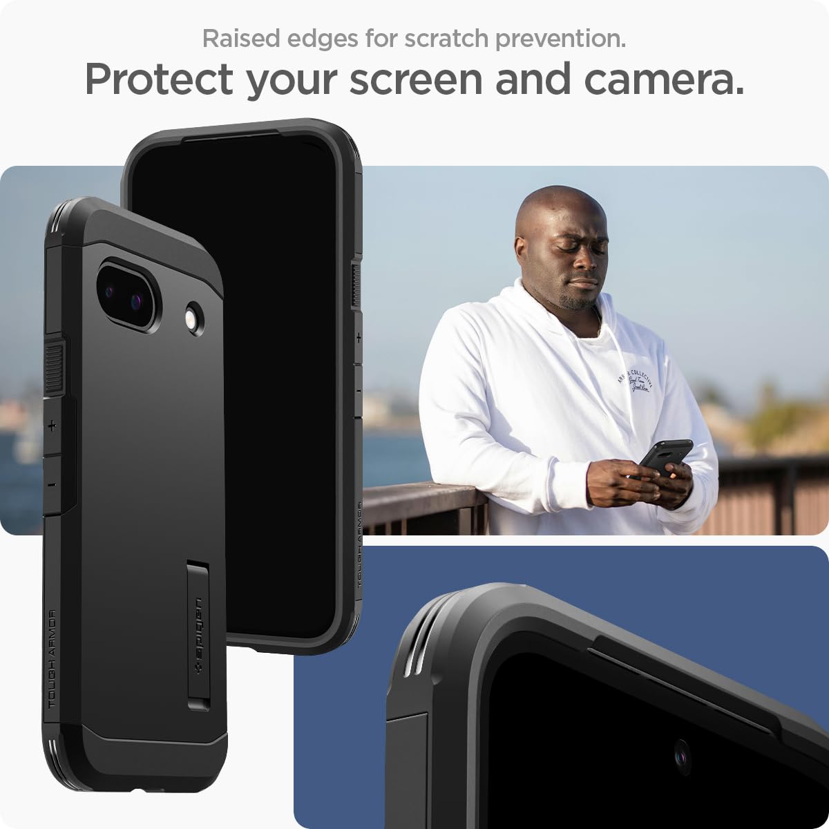 Foto 4 | Funda Spigen Tough Armor Para Google Pixel 8a (2024), Color Negro - Venta Internacional.