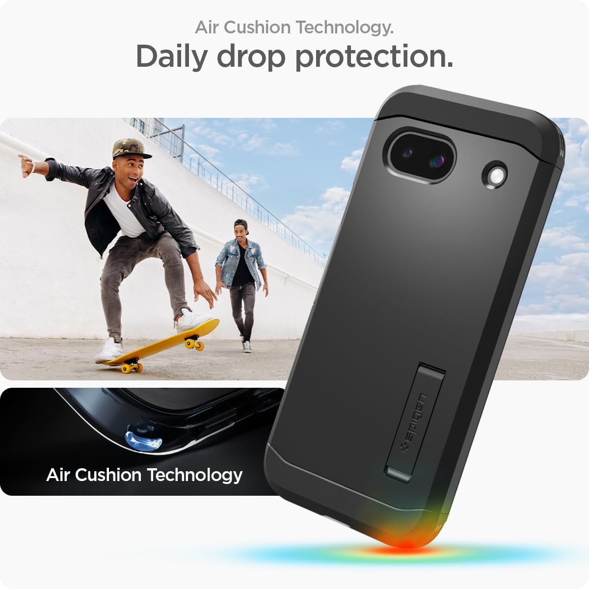 Foto 5 | Funda Spigen Tough Armor Para Google Pixel 8a (2024), Color Negro - Venta Internacional.