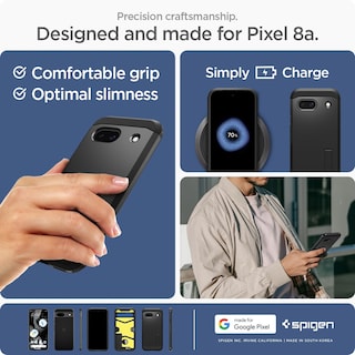 Foto 7 | Funda Spigen Tough Armor Para Google Pixel 8a (2024), Color Negro - Venta Internacional.