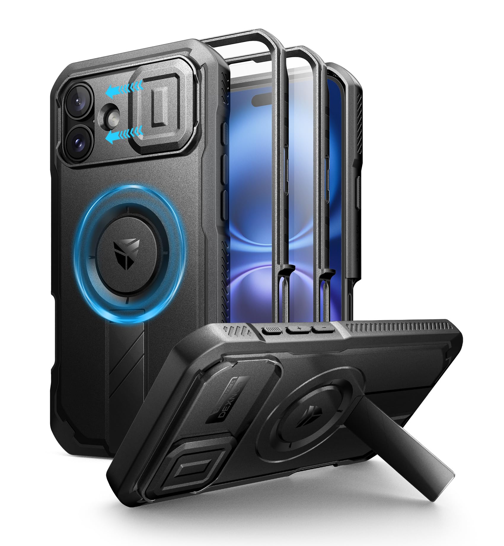 Foto 1 | Funda Dexnor Para Iphone 16 Plus Con Cámara Deslizante, Color Negro - Venta Internacional.