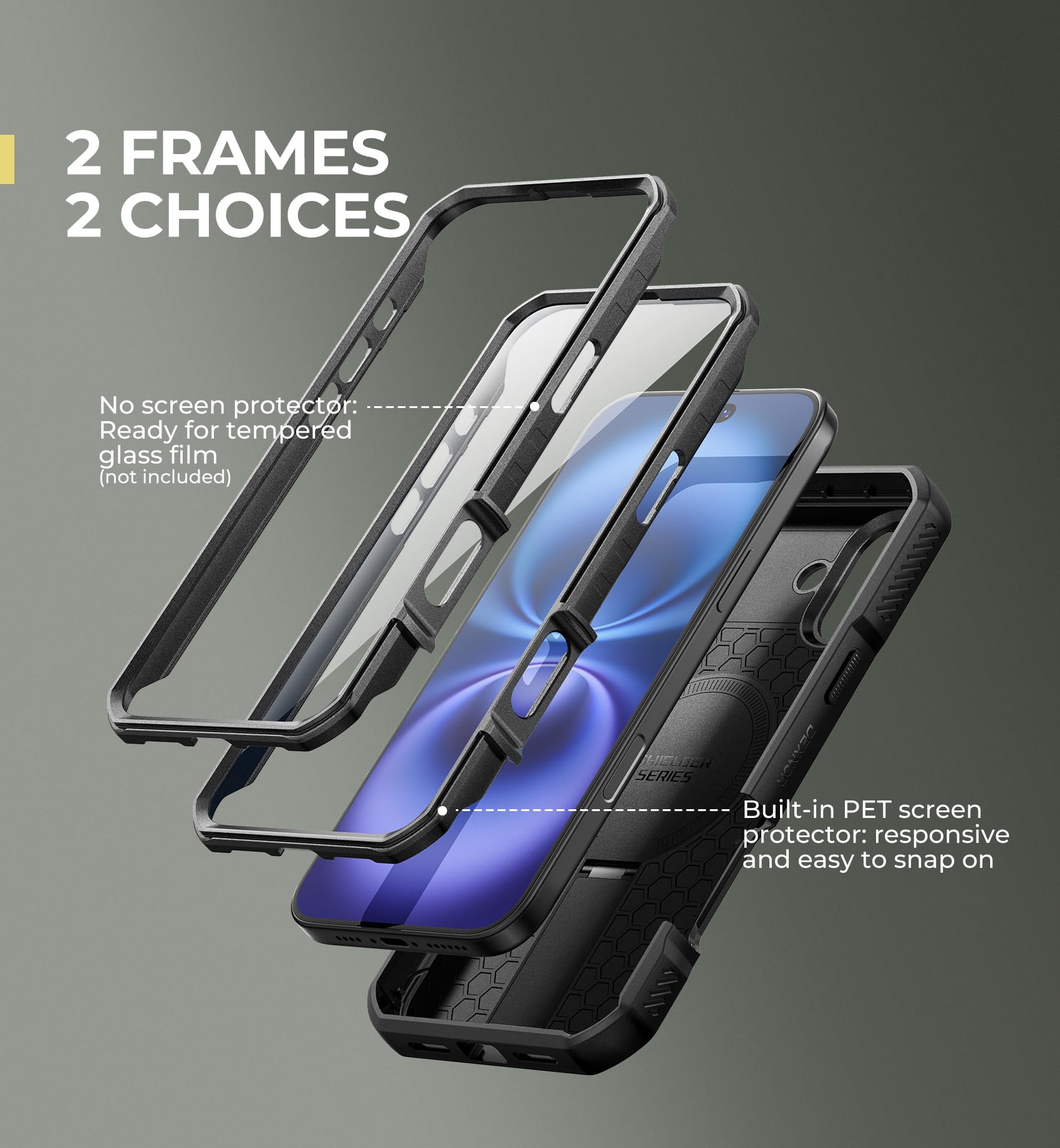 Foto 7 pulgar | Funda Dexnor Para Iphone 16 Plus Con Cámara Deslizante, Color Negro - Venta Internacional.