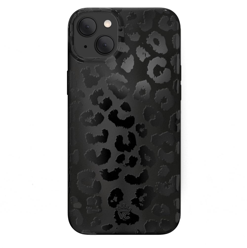Funda De Terciopelo Con Estampado De Leopardo Y Guepardo Negro Para Iphone 15 - Venta Internacional.