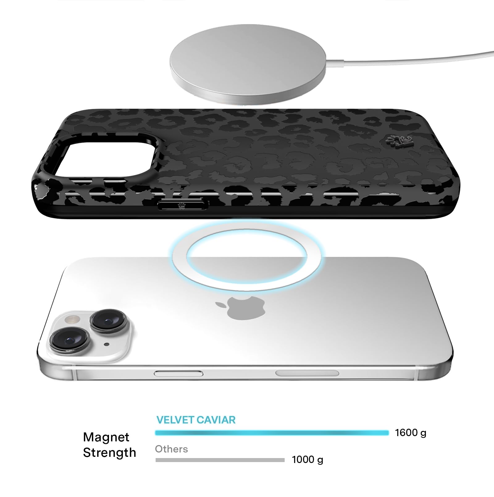 Foto 4 pulgar | Funda De Terciopelo Con Estampado De Leopardo Y Guepardo Negro Para Iphone 15 - Venta Internacional.