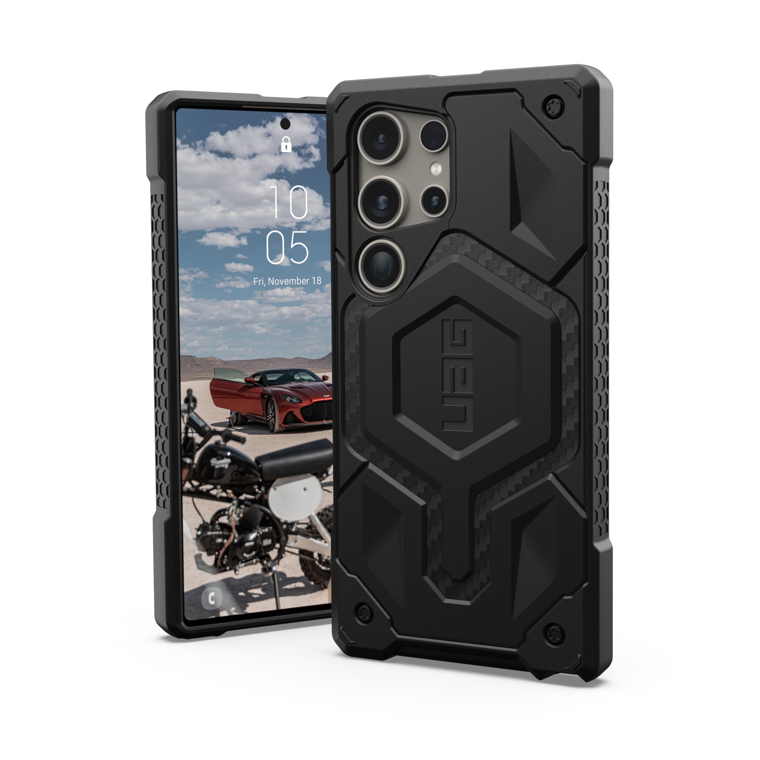 Funda Urban Armor Gear Uag Monarch De Fibra De Carbono Para Samsung S24 - Venta Internacional.