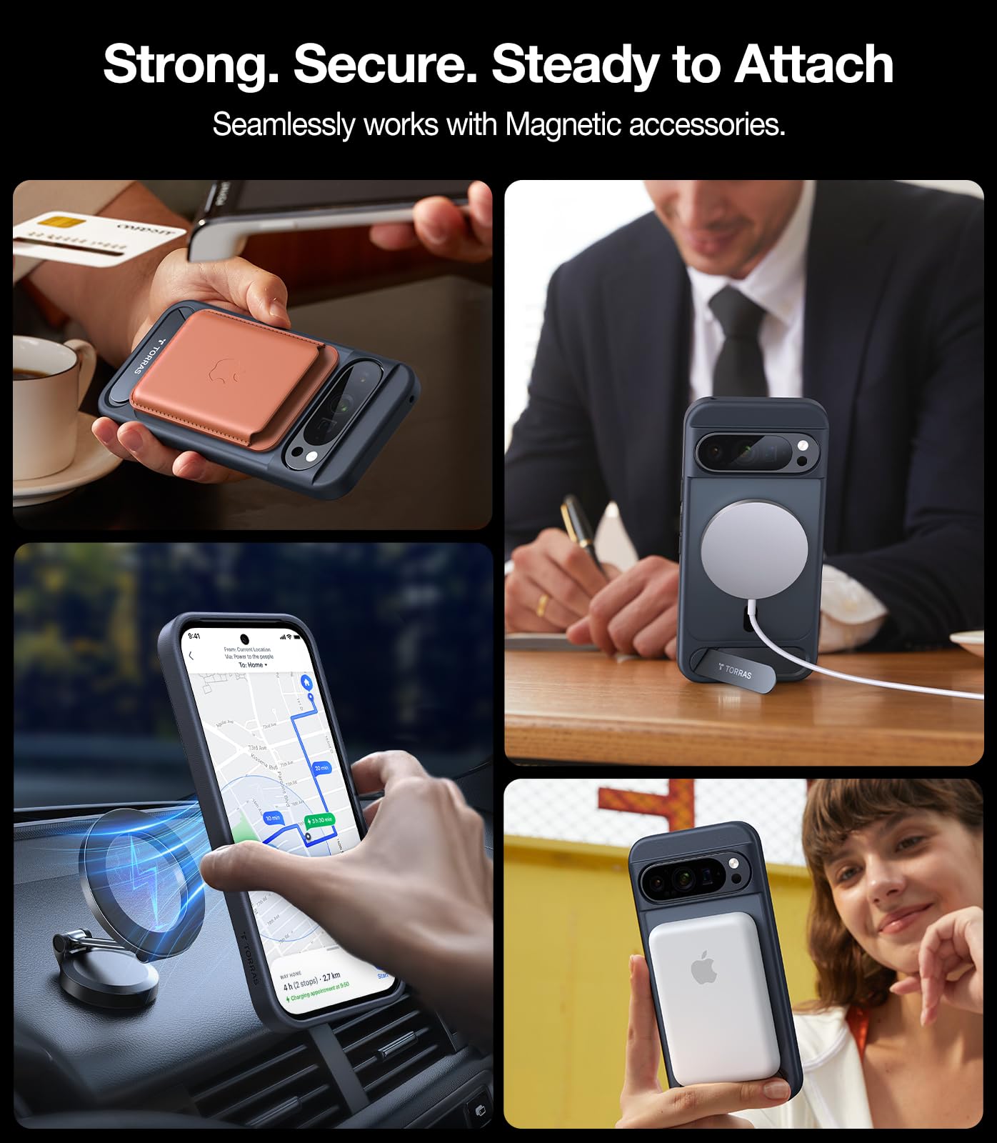 Foto 4 pulgar | Funda Magnética Torras Con Soporte Para Google Pixel 9 Pro Xl - Venta Internacional.