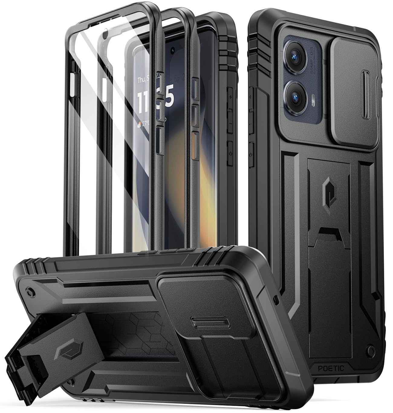 Funda Poetic Revolution Para Motorola Moto Edge 2024 Negra - Venta Internacional.