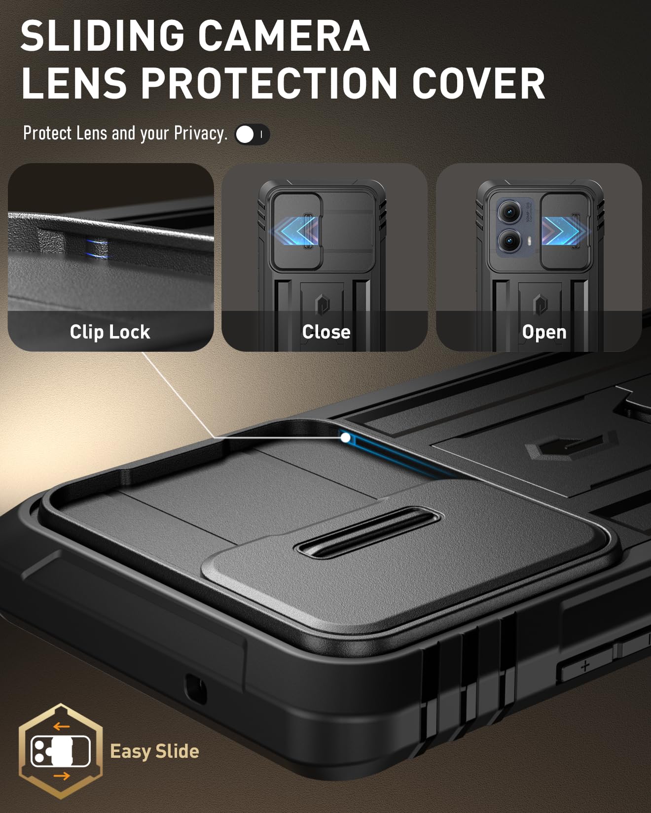 Foto 5 | Funda Poetic Revolution Para Motorola Moto Edge 2024 Negra - Venta Internacional.