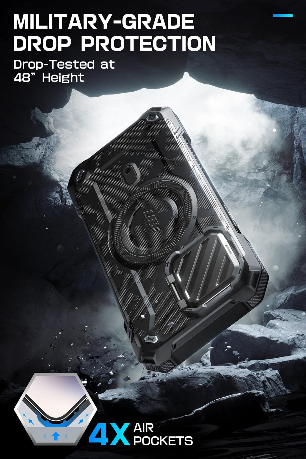 Foto 3 pulgar | Funda De Teléfono Supcase Ubmag Xt Para Iphone 15 Pro Max Blackcamo - Venta Internacional.