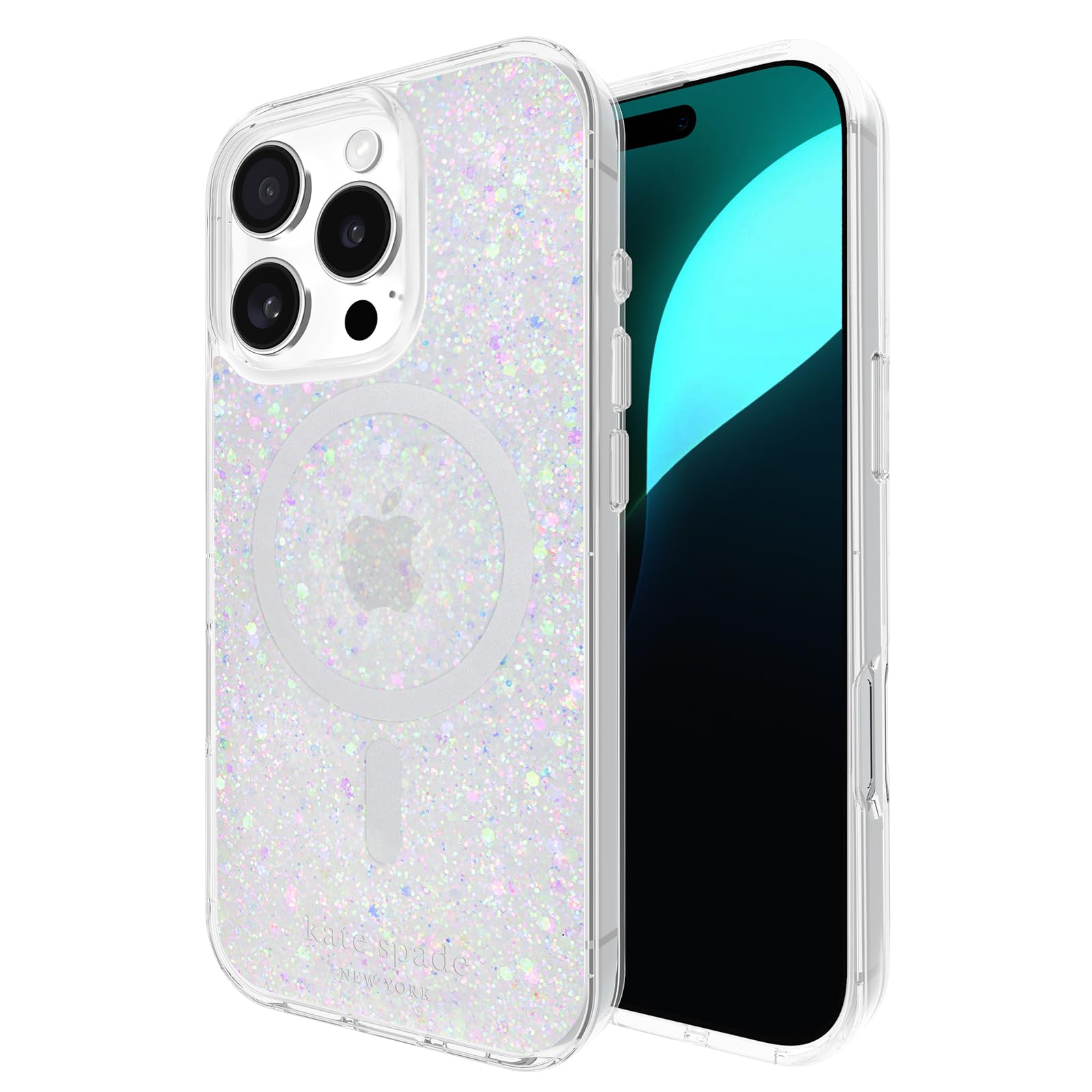 Funda De Teléfono Kate Spade New York Para Iphone 16 Pro, Con Purpurina Gruesa - Venta Internacional.