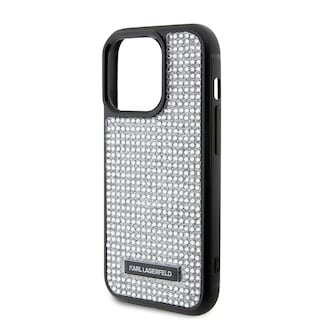 Foto 6 | Funda Karl Pedrería Logo Metal Para Iphone 15 Pro - Plata