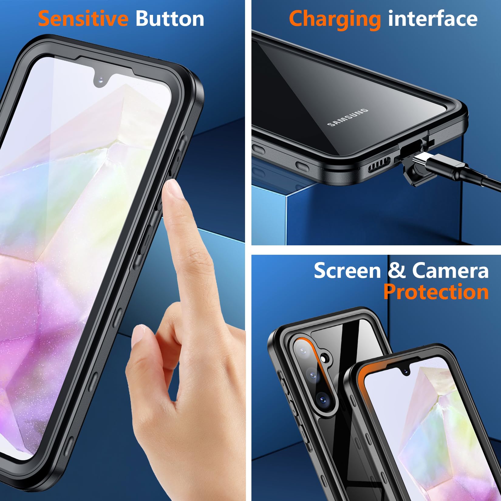 Foto 5 pulgar | Funda De Teléfono Spidercase Impermeable Para Samsung Galaxy A35 5g - Venta Internacional.
