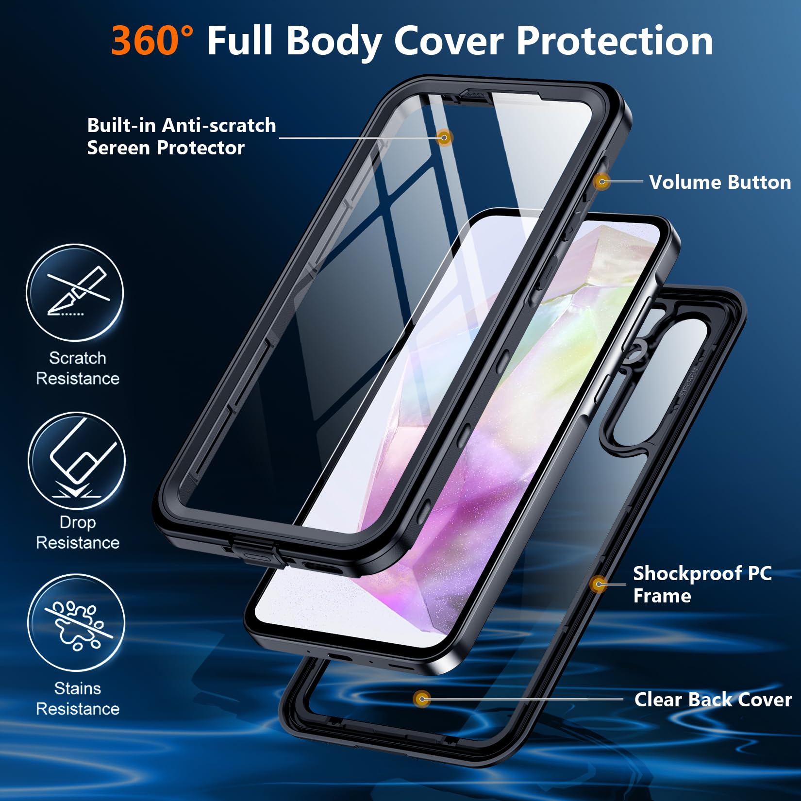 Foto 6 pulgar | Funda De Teléfono Spidercase Impermeable Para Samsung Galaxy A35 5g - Venta Internacional.
