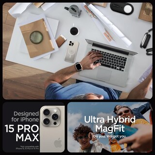 Foto 2 | Funda De Teléfono Spigen Ultra Hybrid Magfit Para Iphone 15 Pro Max - Venta Internacional.