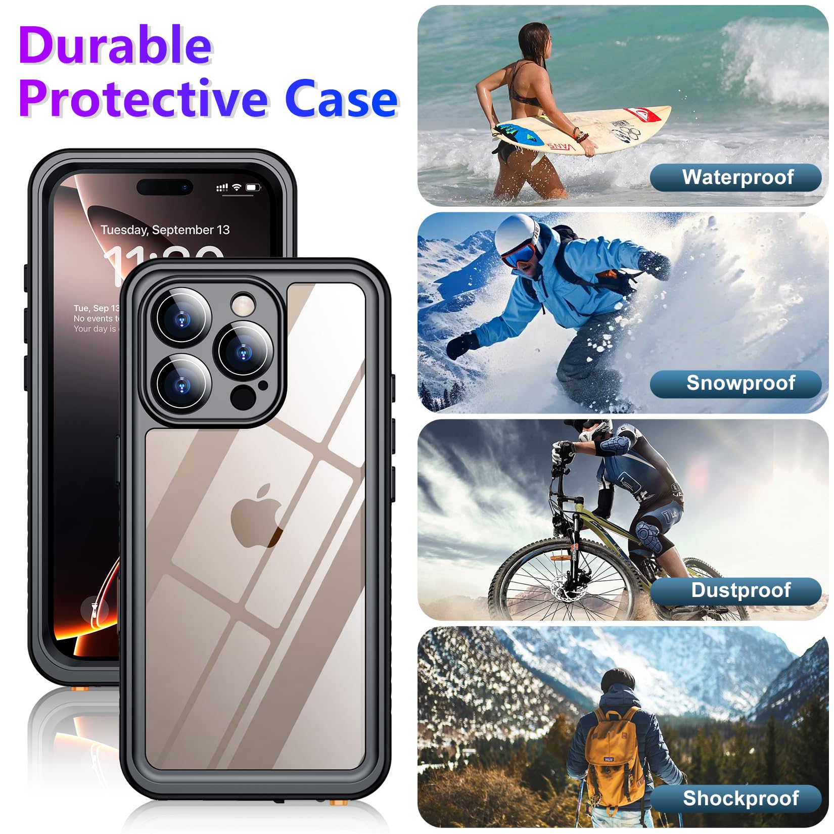 Foto 6 pulgar | Funda Impermeable Temdan Compatible Con Iphone 16 Pro Max - Venta Internacional.