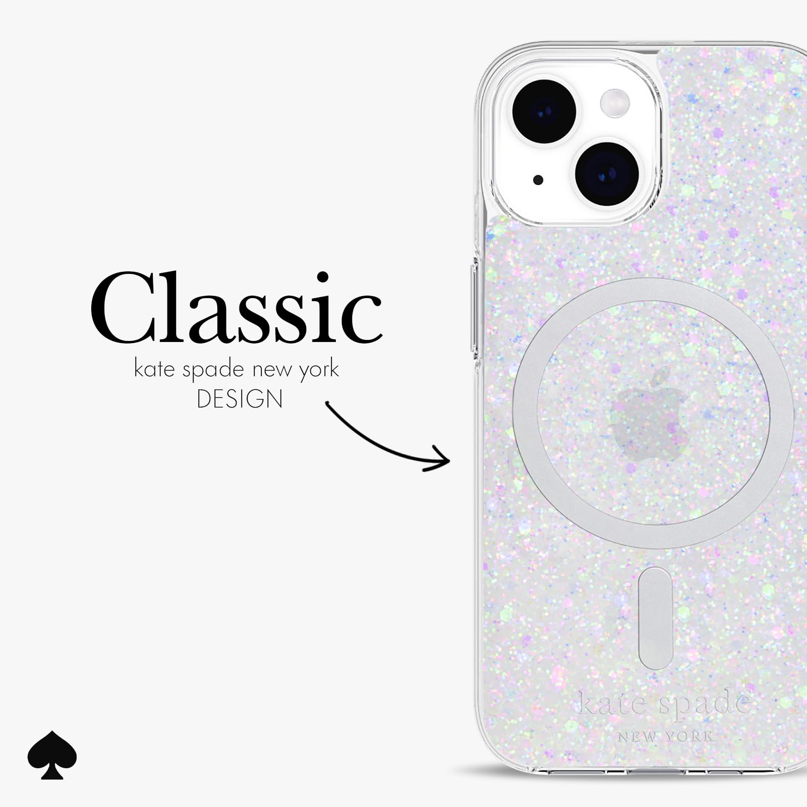 Foto 5 | Funda De Teléfono Kate Spade New York Chunky Glitter Iridiscente - Venta Internacional.