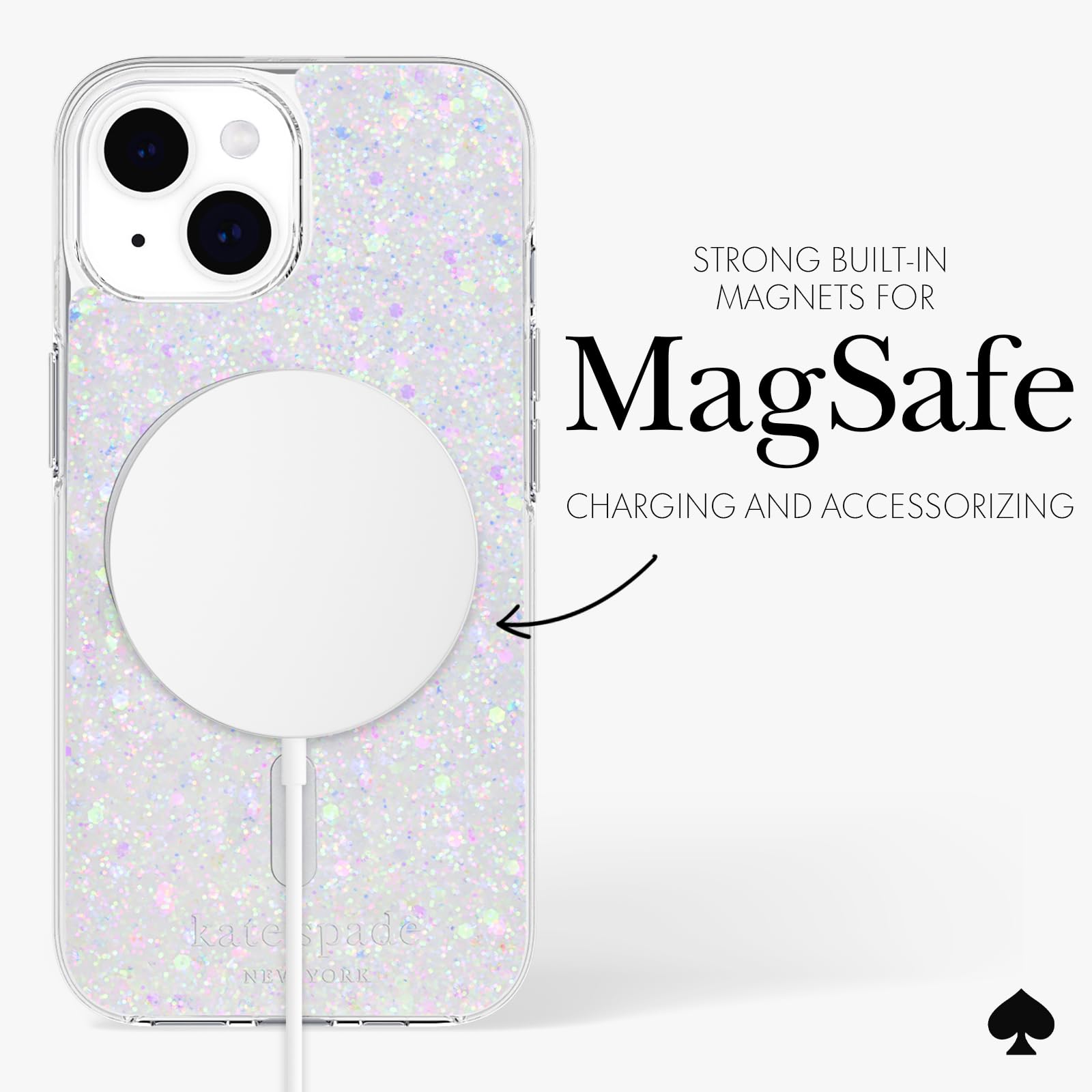 Foto 6 | Funda De Teléfono Kate Spade New York Chunky Glitter Iridiscente - Venta Internacional.