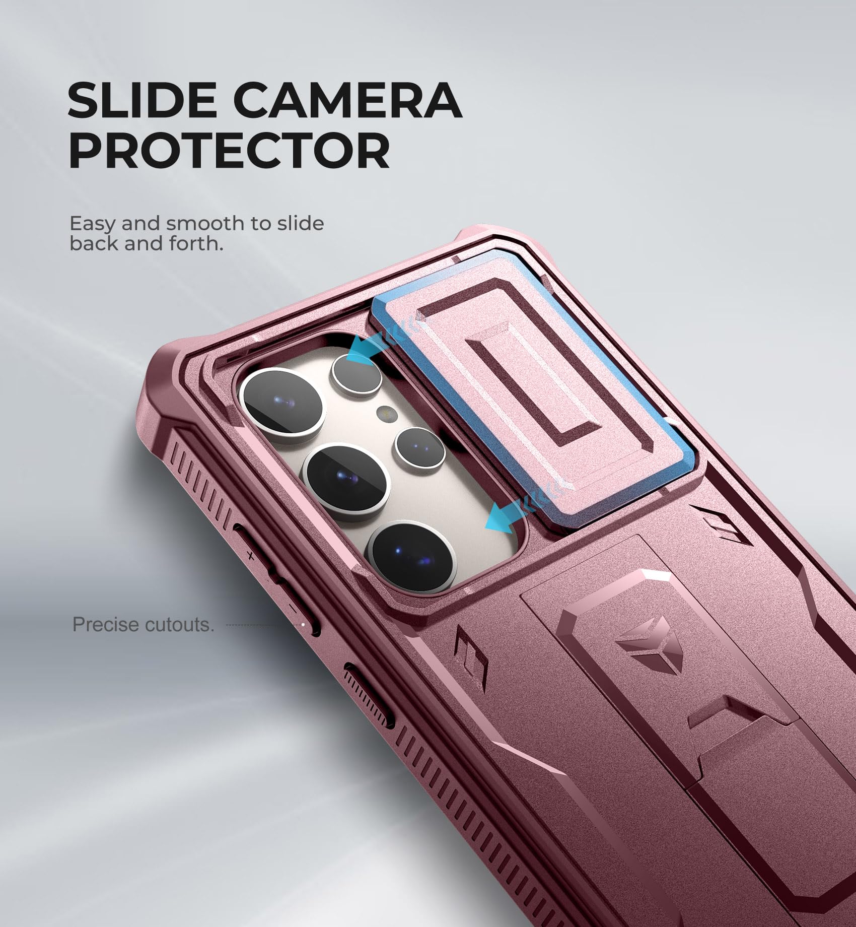 Foto 4 pulgar | Funda De Teléfono Dexnor Para Samsung Galaxy S24 Ultra Maroon Red - Venta Internacional.