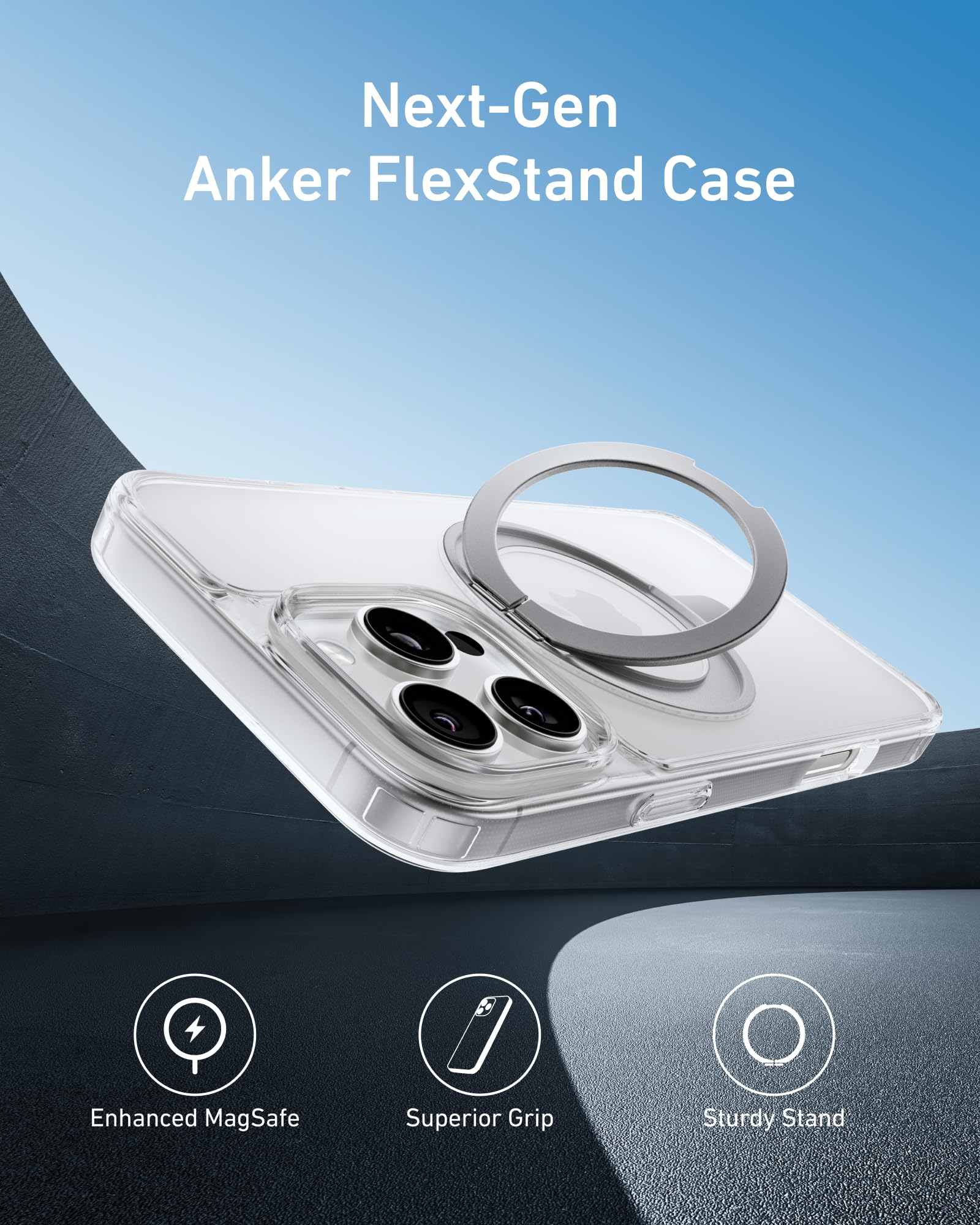 Foto 3 pulgar | Funda Para Teléfono Anker Ultra Magnetic Con Soporte Anular De 360° Para Iphone 16 Pro Max - Venta Internacional.
