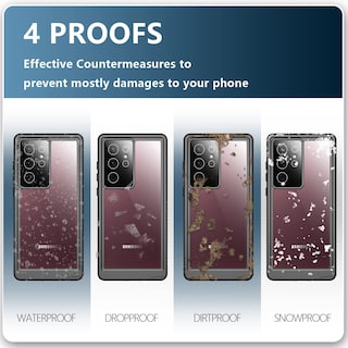 Foto 3 | Funda Spidercase Impermeable Con Protector De Pantalla Para Samsung Galaxy S22 Ultra Morado/transparente - Venta