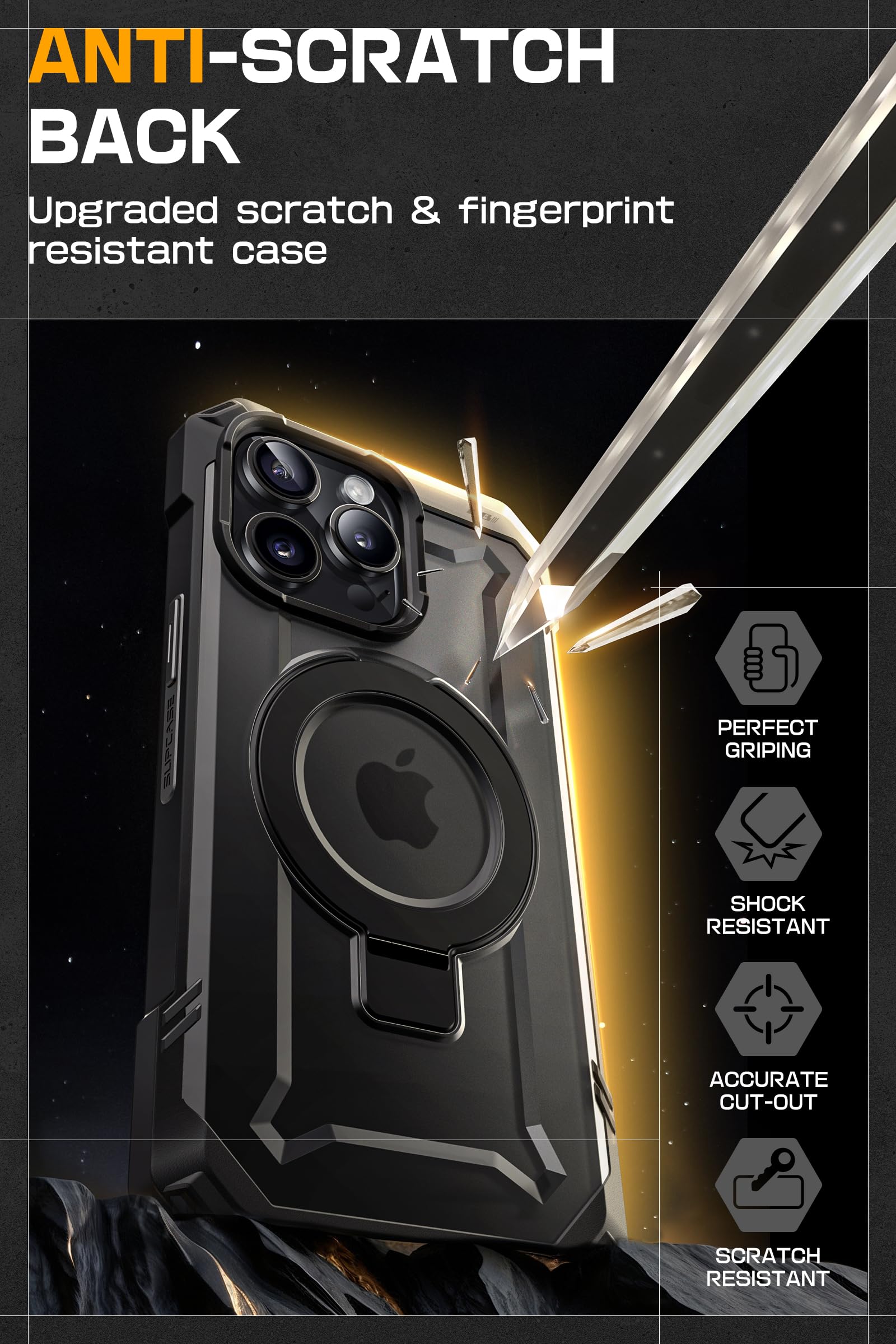 Foto 6 | Funda Para Teléfono Supcase Unicorn Beetle Grip Para Iphone 15 Pro Max Negra - Venta Internacional.