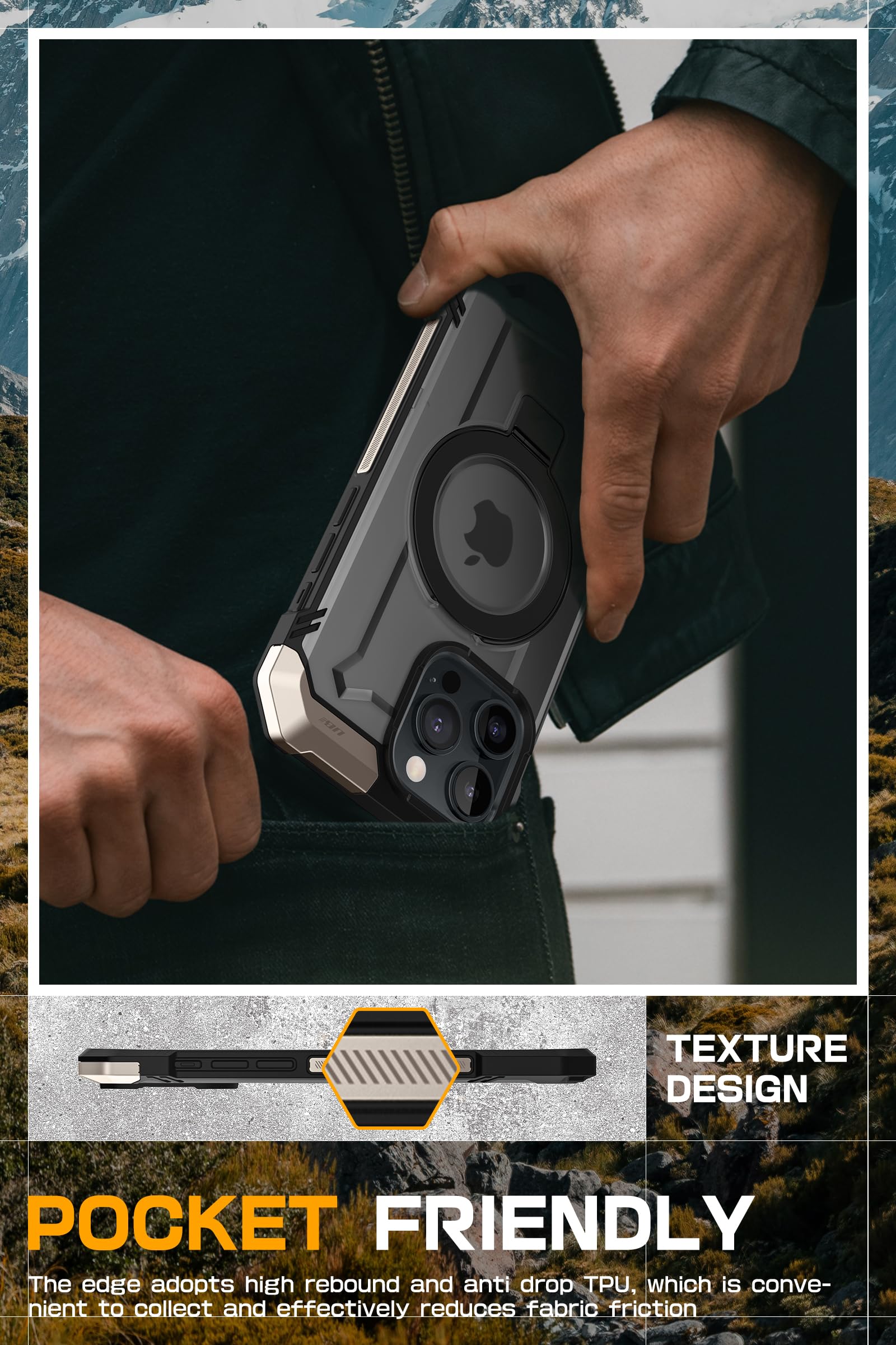 Foto 7 | Funda Para Teléfono Supcase Unicorn Beetle Grip Para Iphone 15 Pro Max Negra - Venta Internacional.