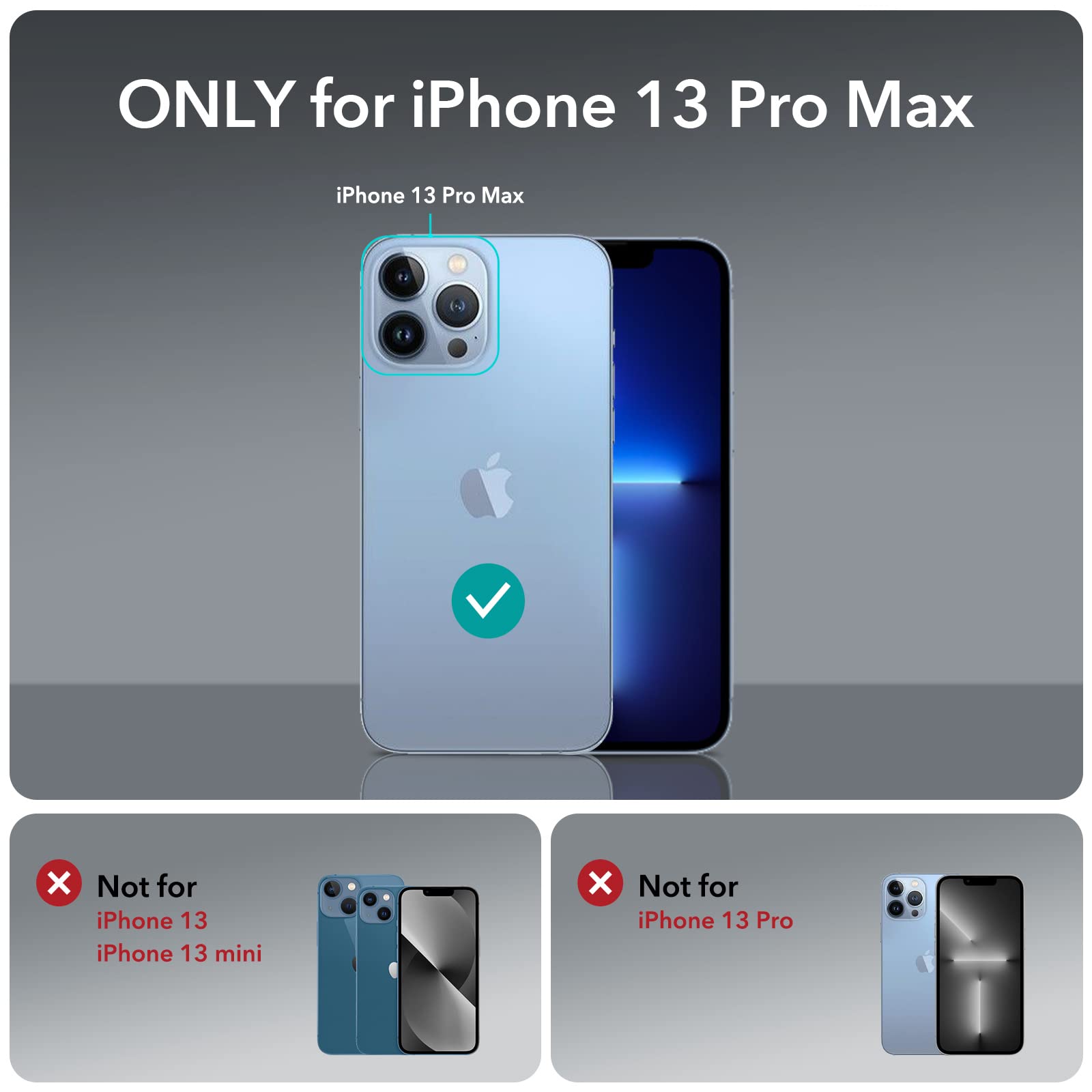 Foto 2 | Funda De Teléfono Esr Para Iphone 13 Pro Max Con Magsafe Clear Black - Venta Internacional.