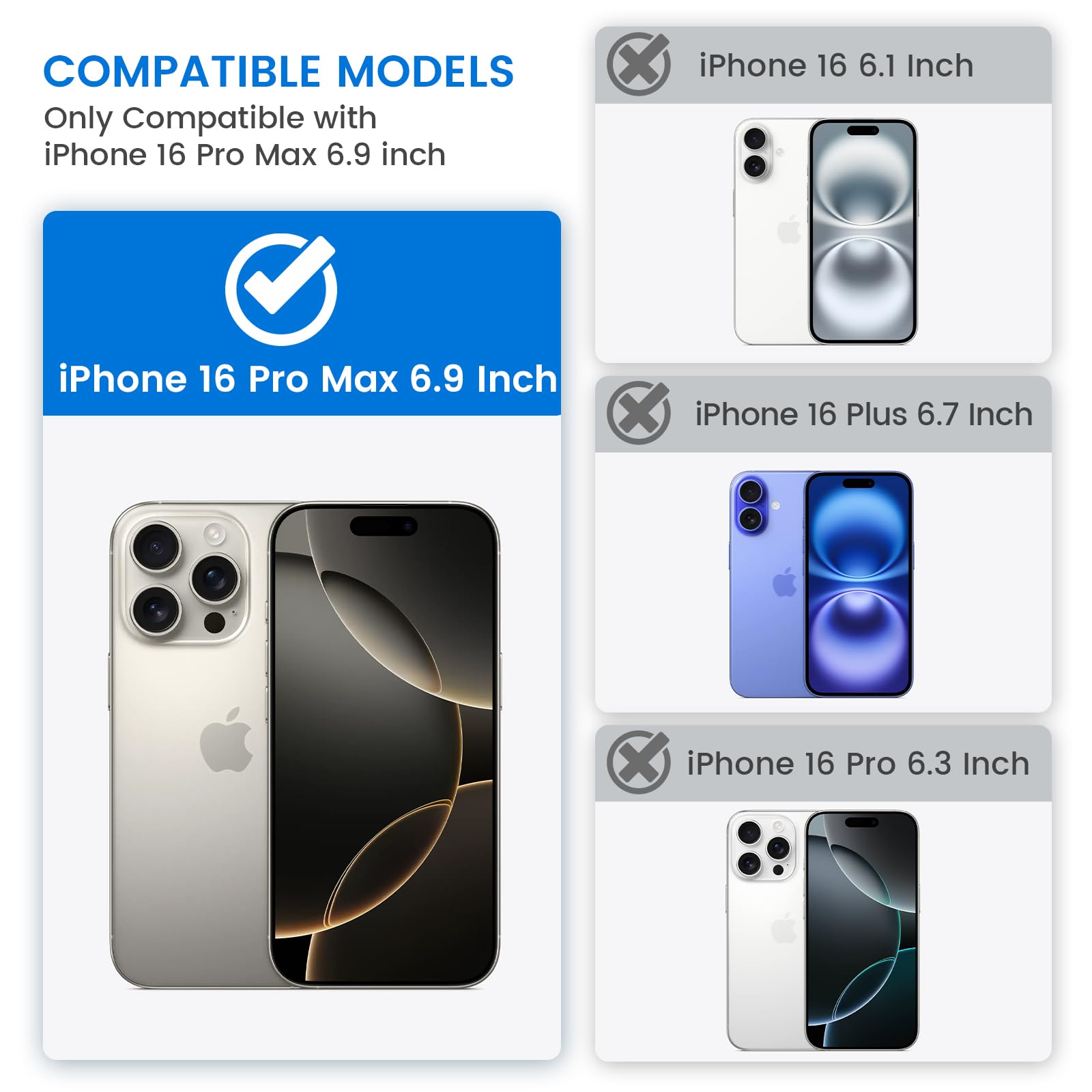 Foto 3 pulgar | Funda De Teléfono Vego Para Iphone 16 Pro Max De 6.9 Pulgadas Con Funda De Cámara - Venta Internacional.