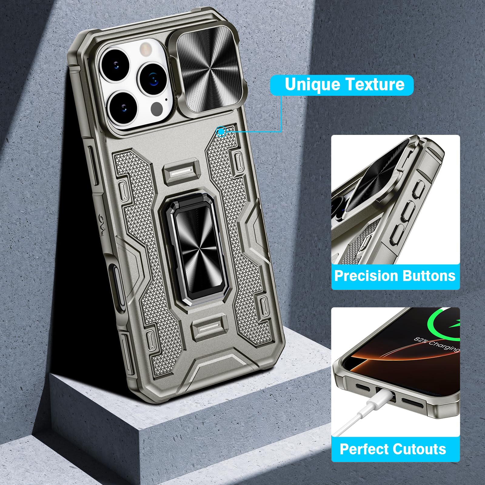Foto 8 pulgar | Funda De Teléfono Vego Para Iphone 16 Pro Max De 6.9 Pulgadas Con Funda De Cámara - Venta Internacional.