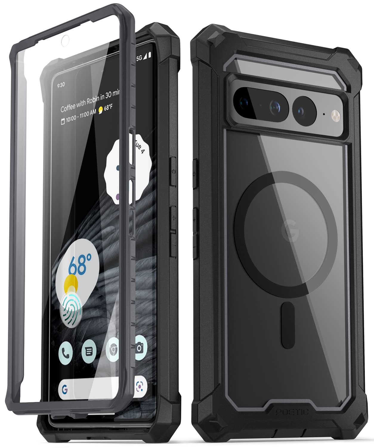 Foto 2 pulgar | Funda Poetic Guardian Magpro Compatible Con Pixel 7 Pro Negra - Venta Internacional.