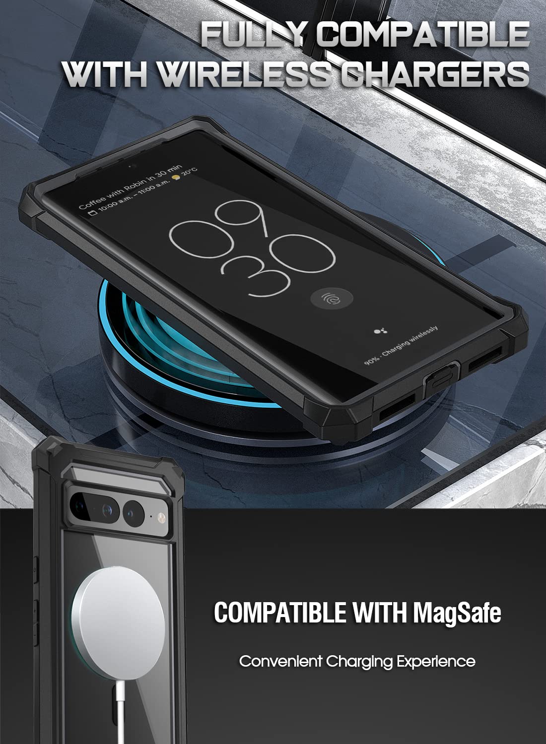 Foto 5 pulgar | Funda Poetic Guardian Magpro Compatible Con Pixel 7 Pro Negra - Venta Internacional.