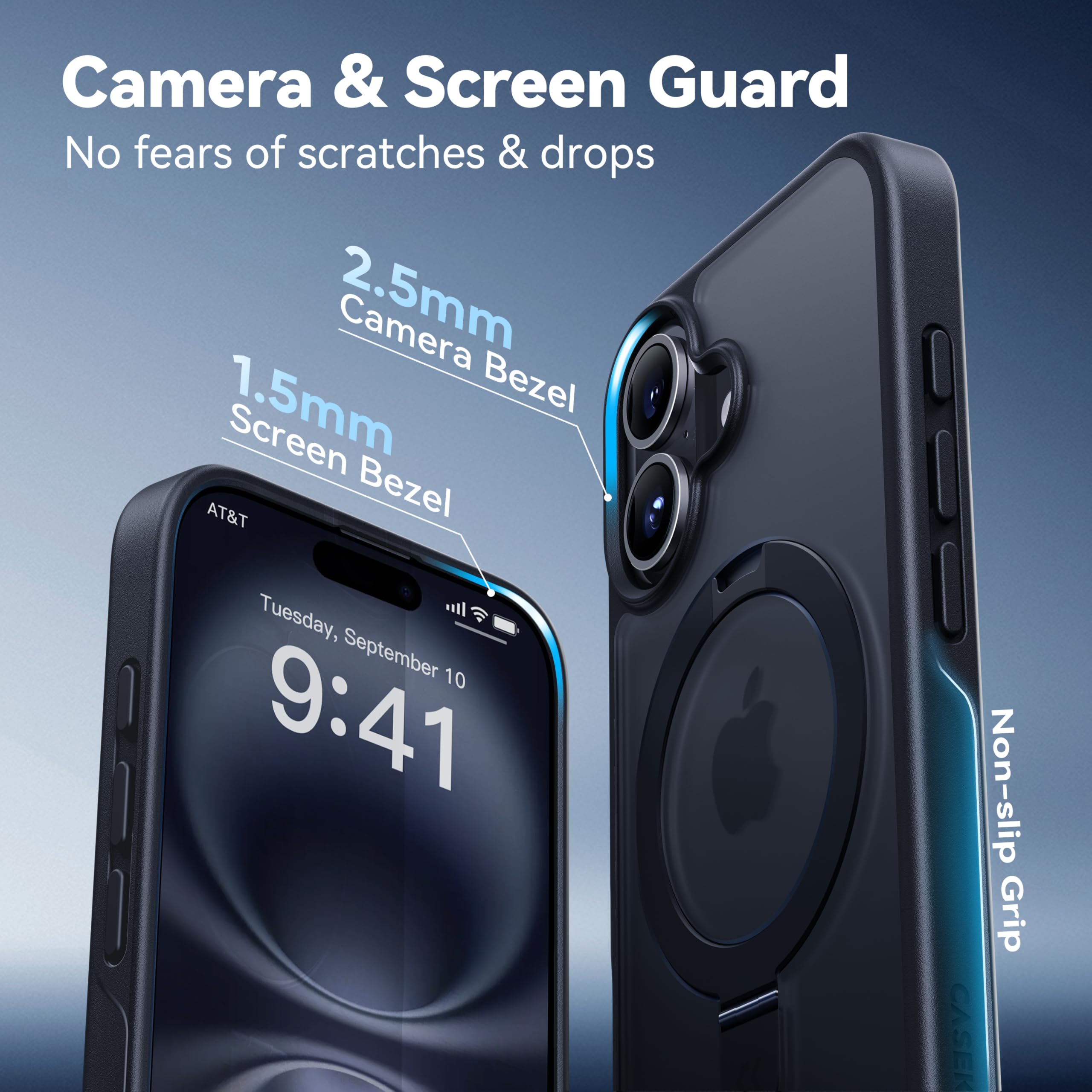 Foto 7 pulgar | Funda De Teléfono Casekoo Diseñada Para Iphone 16 Plus Con Soporte - Venta Internacional.