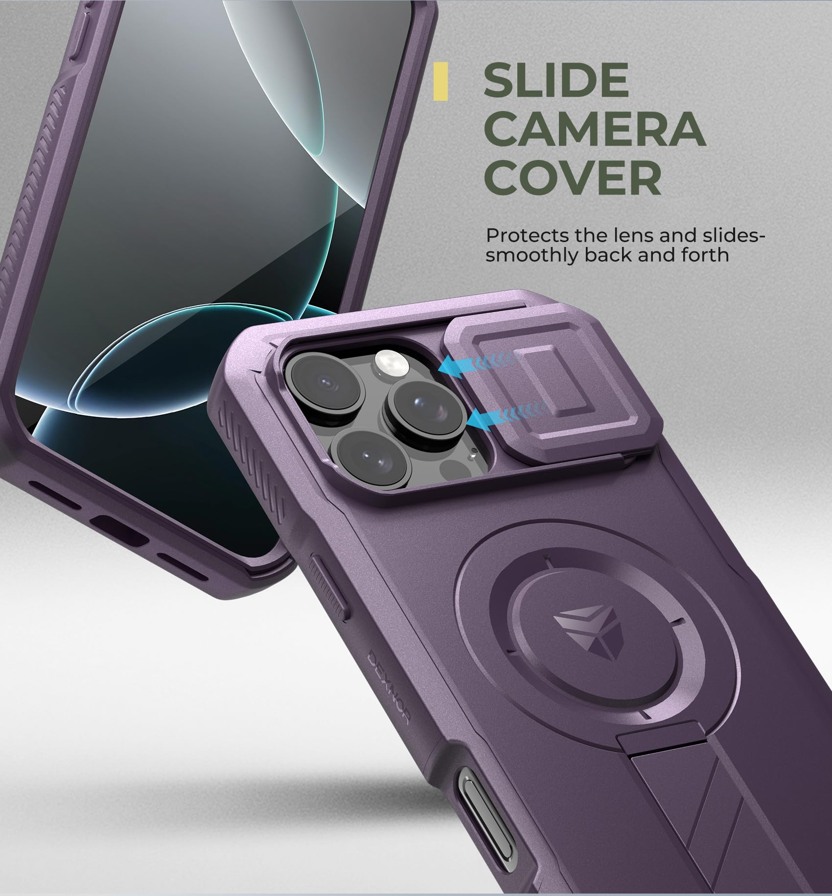 Foto 5 pulgar | Funda De Teléfono Dexnor Para Iphone 16 Pro Max Con Funda De Cámara Deslizante - Venta Internacional.