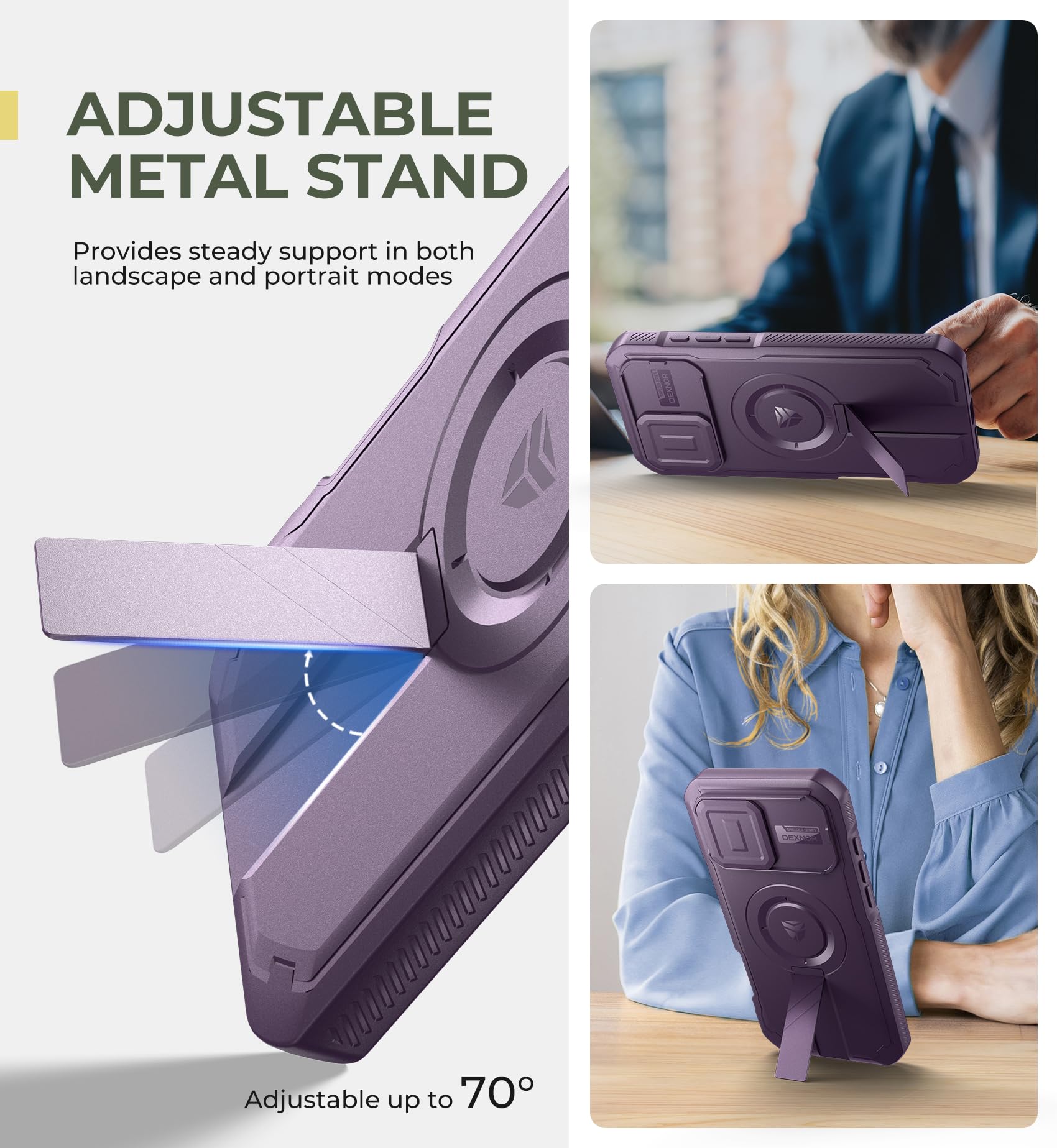 Foto 5 | Funda De Teléfono Dexnor Para Iphone 16 Pro Max Con Funda De Cámara Deslizante - Venta Internacional.