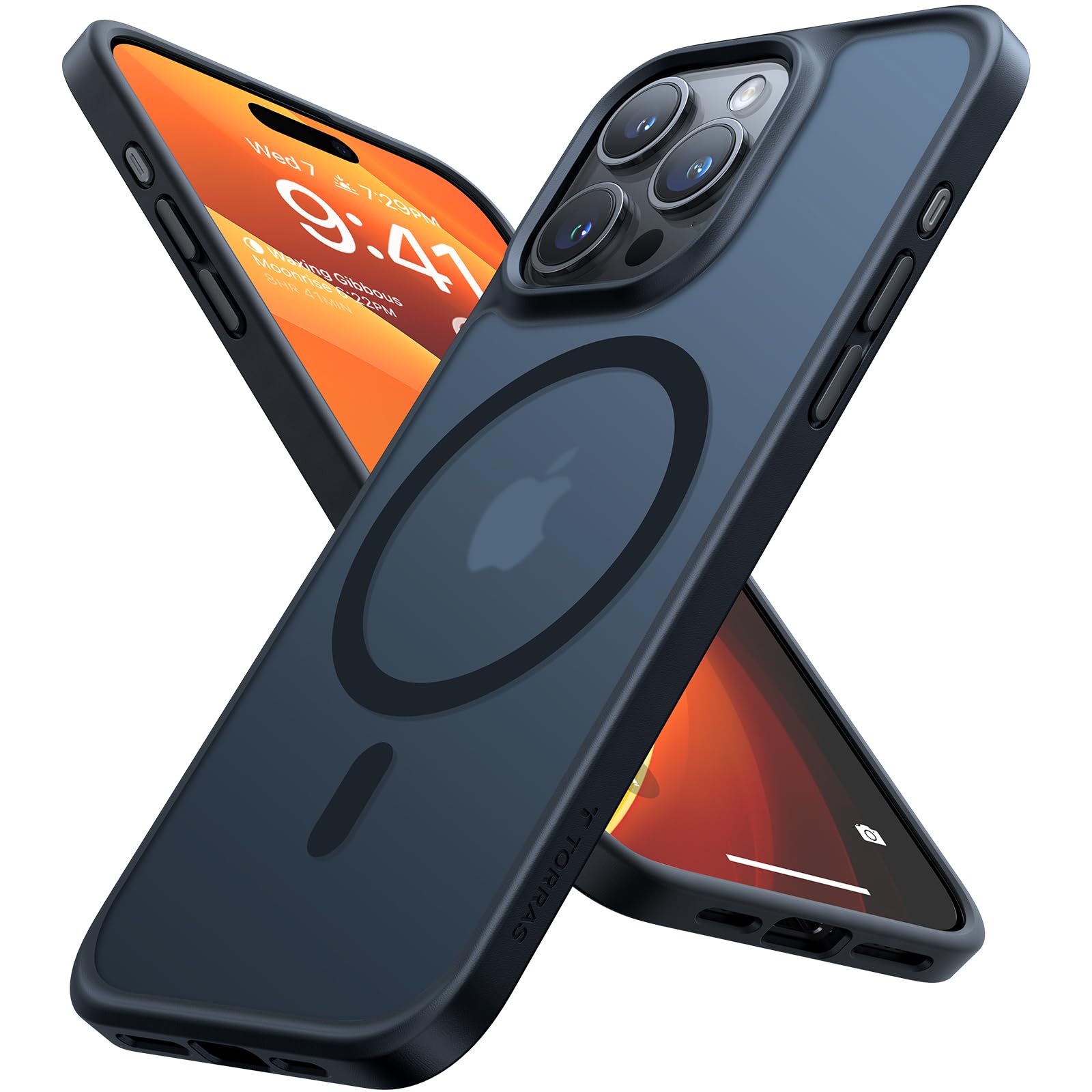Foto 2 pulgar | Funda De Teléfono Torras Para Iphone 15 Pro Magnética A Prueba De Golpes Negra - Venta Internacional.