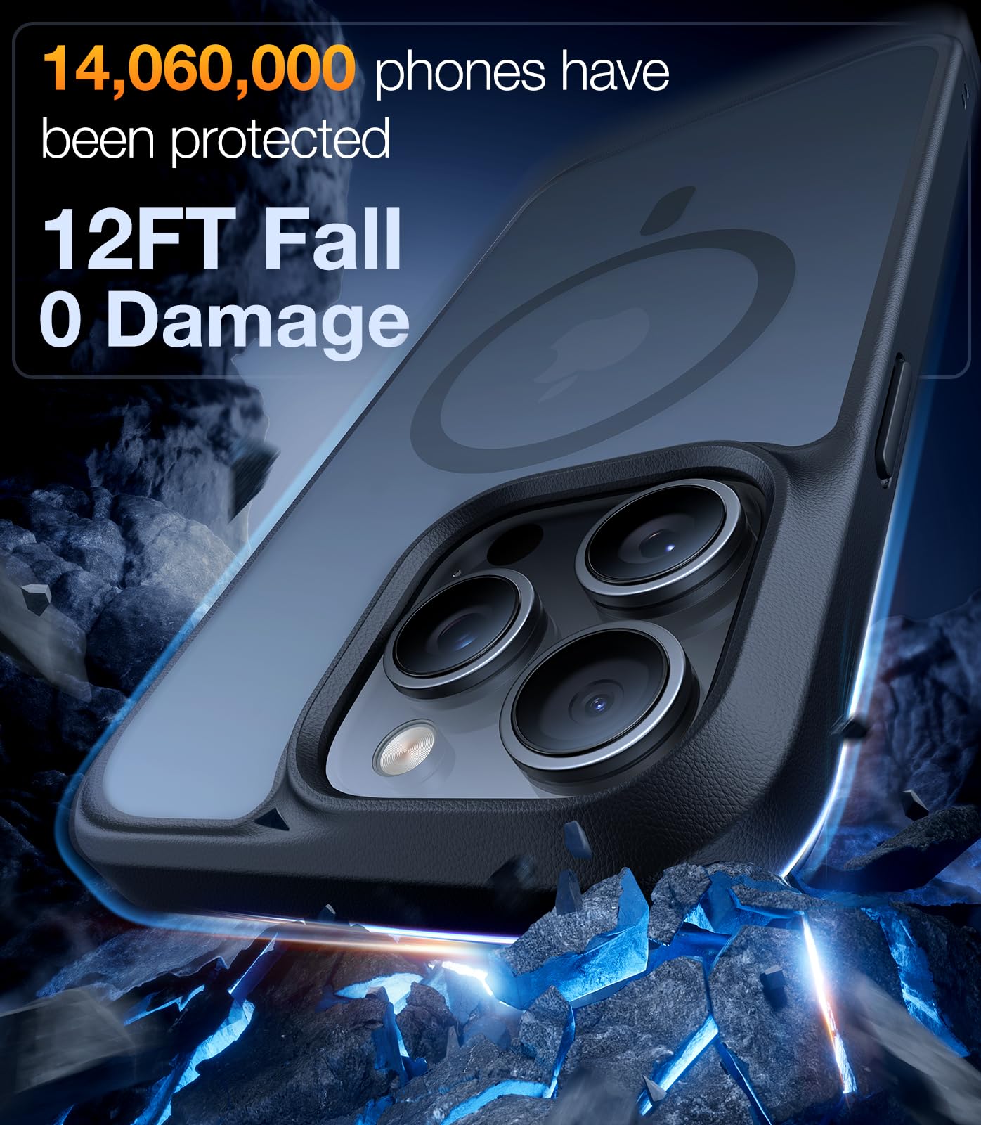 Foto 5 pulgar | Funda De Teléfono Torras Para Iphone 15 Pro Magnética A Prueba De Golpes Negra - Venta Internacional.