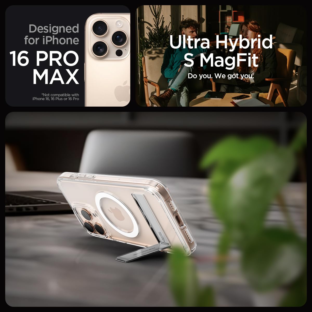 Foto 3 pulgar | Funda Spigen Ultra Hybrid S Magfit Para Iphone 16 Pro Max - Venta Internacional.