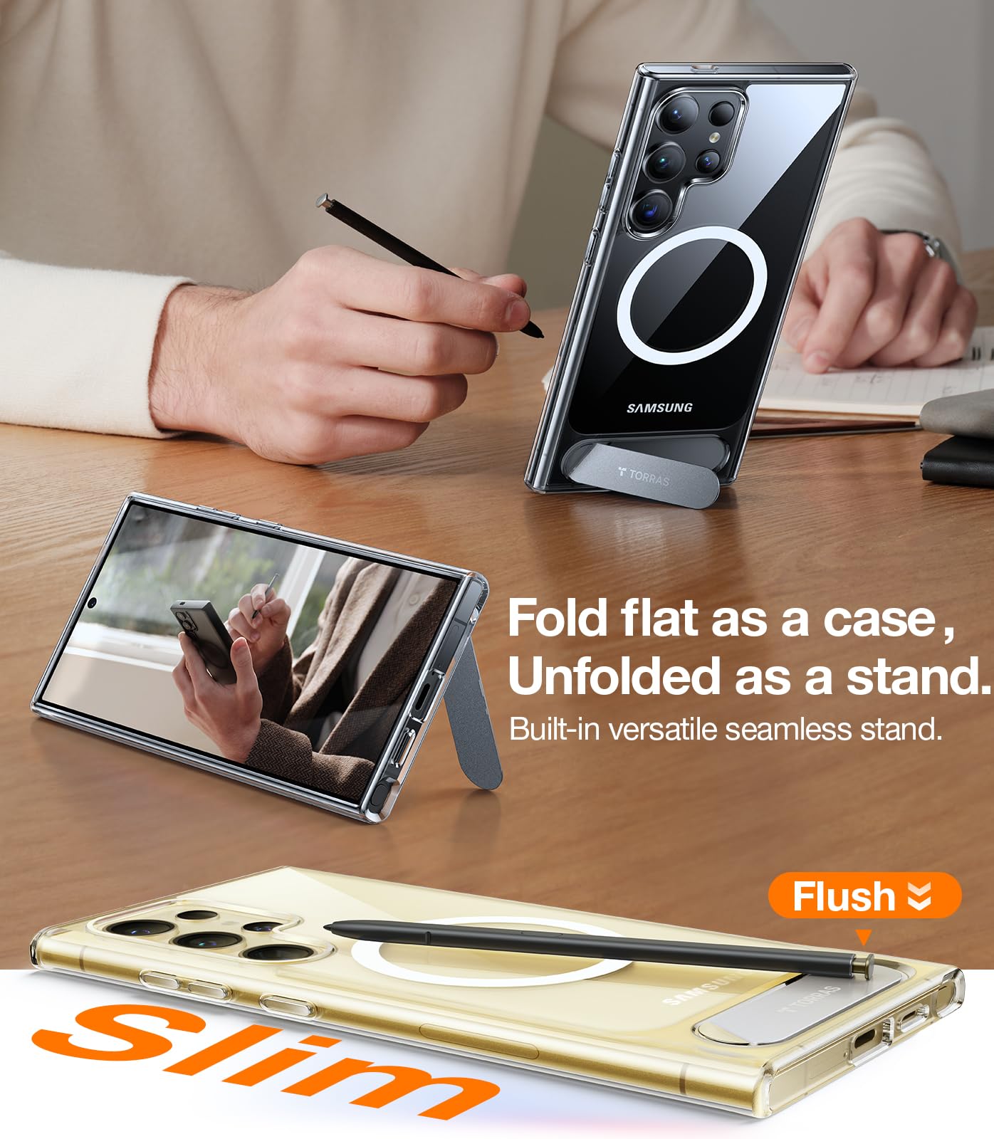 Foto 4 pulgar | Funda Para Teléfono Torras, Fuerte Soporte Magnético Para Samsung Galaxy S24 Ultra - Venta Internacional.