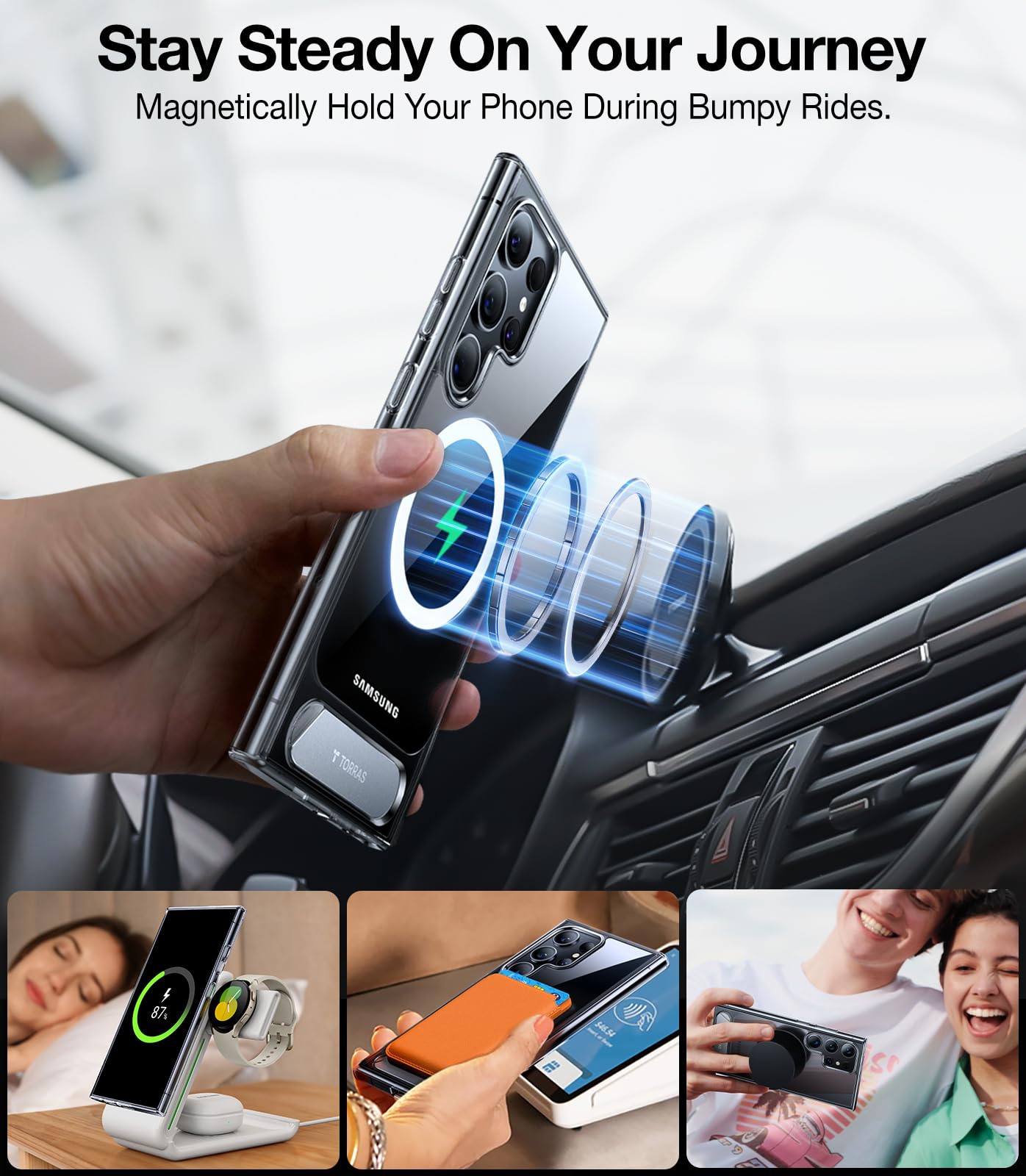 Foto 6 pulgar | Funda Para Teléfono Torras, Fuerte Soporte Magnético Para Samsung Galaxy S24 Ultra - Venta Internacional.