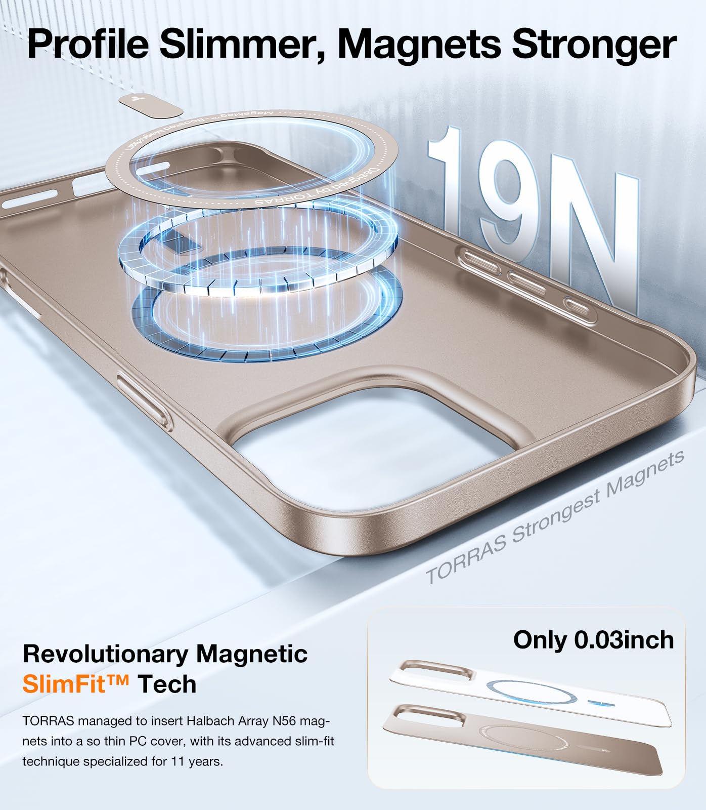 Foto 5 pulgar | Funda De Teléfono Torras Magnetic Slim Fit Para Iphone 16 Pro - Venta Internacional.