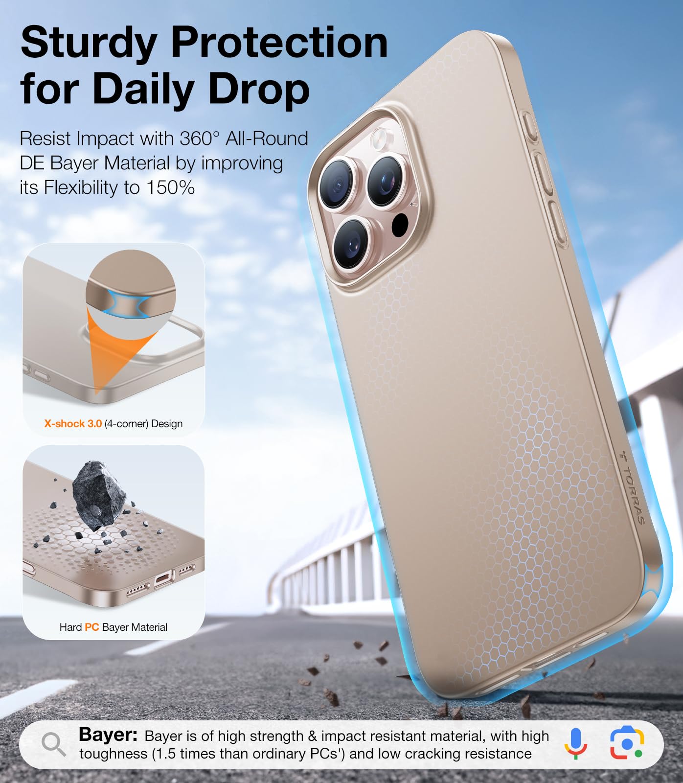 Foto 6 pulgar | Funda De Teléfono Torras Magnetic Slim Fit Para Iphone 16 Pro - Venta Internacional.