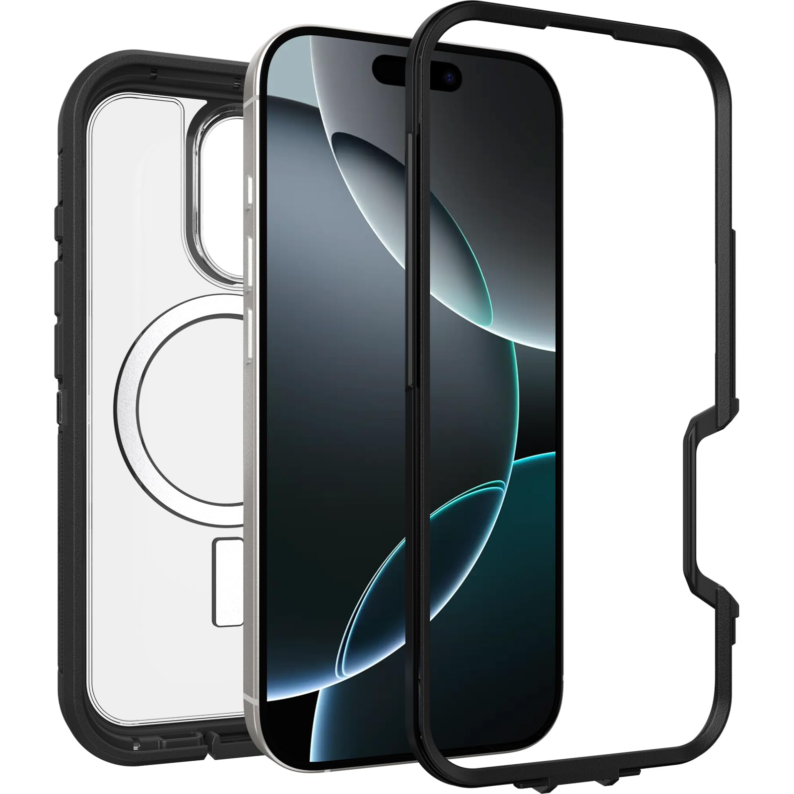 Foto 4 pulgar | Funda Otterbox Para Iphone 16 Pro Defender Series Xt, Transparente, Lado Oscuro - Venta Internacional.