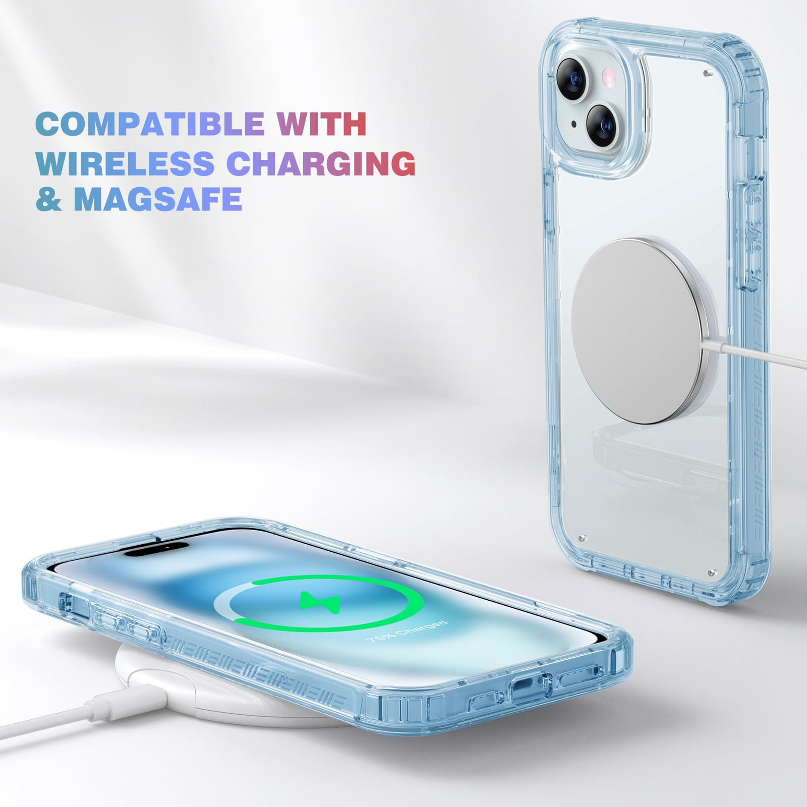 Foto 5 pulgar | Funda De Teléfono Diaclara Diseñada Para Iphone 15 6.1 (azul Transparente) - Venta Internacional.