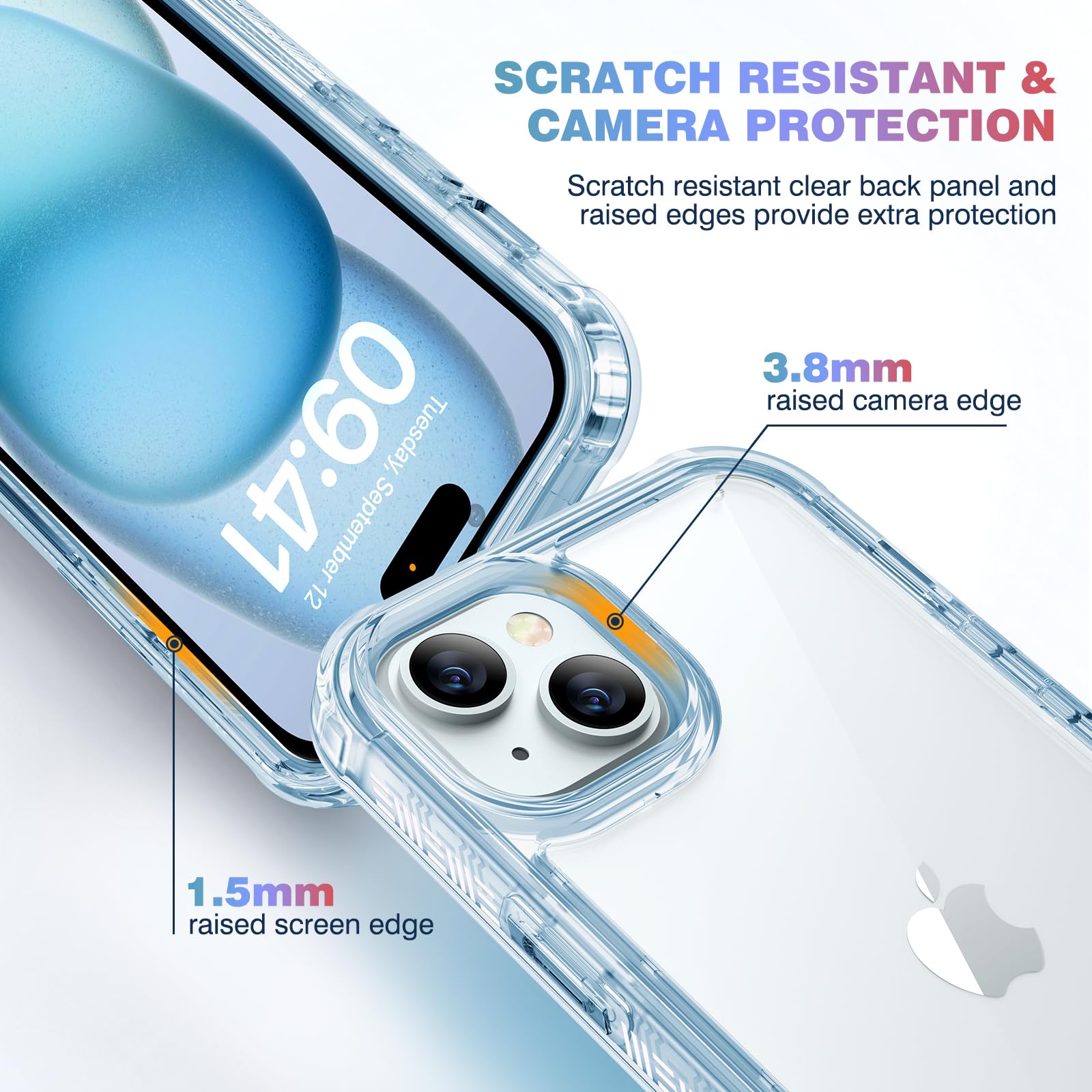 Foto 6 pulgar | Funda De Teléfono Diaclara Diseñada Para Iphone 15 6.1 (azul Transparente) - Venta Internacional.