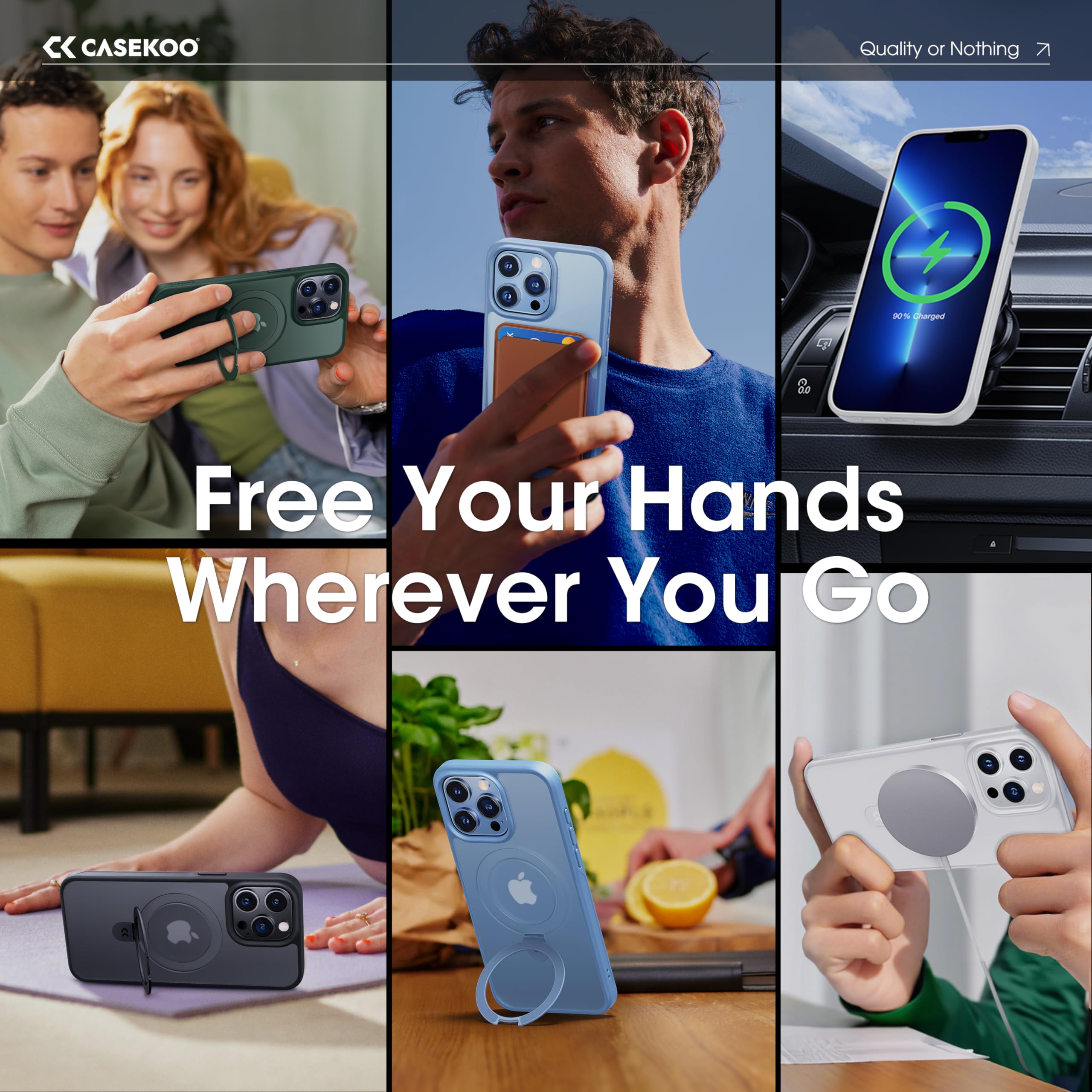 Foto 6 pulgar | Funda De Teléfono Casekoo Diseñada Para Iphone 13 Pro Max, Color Blanco Esmerilado - Venta Internacional.