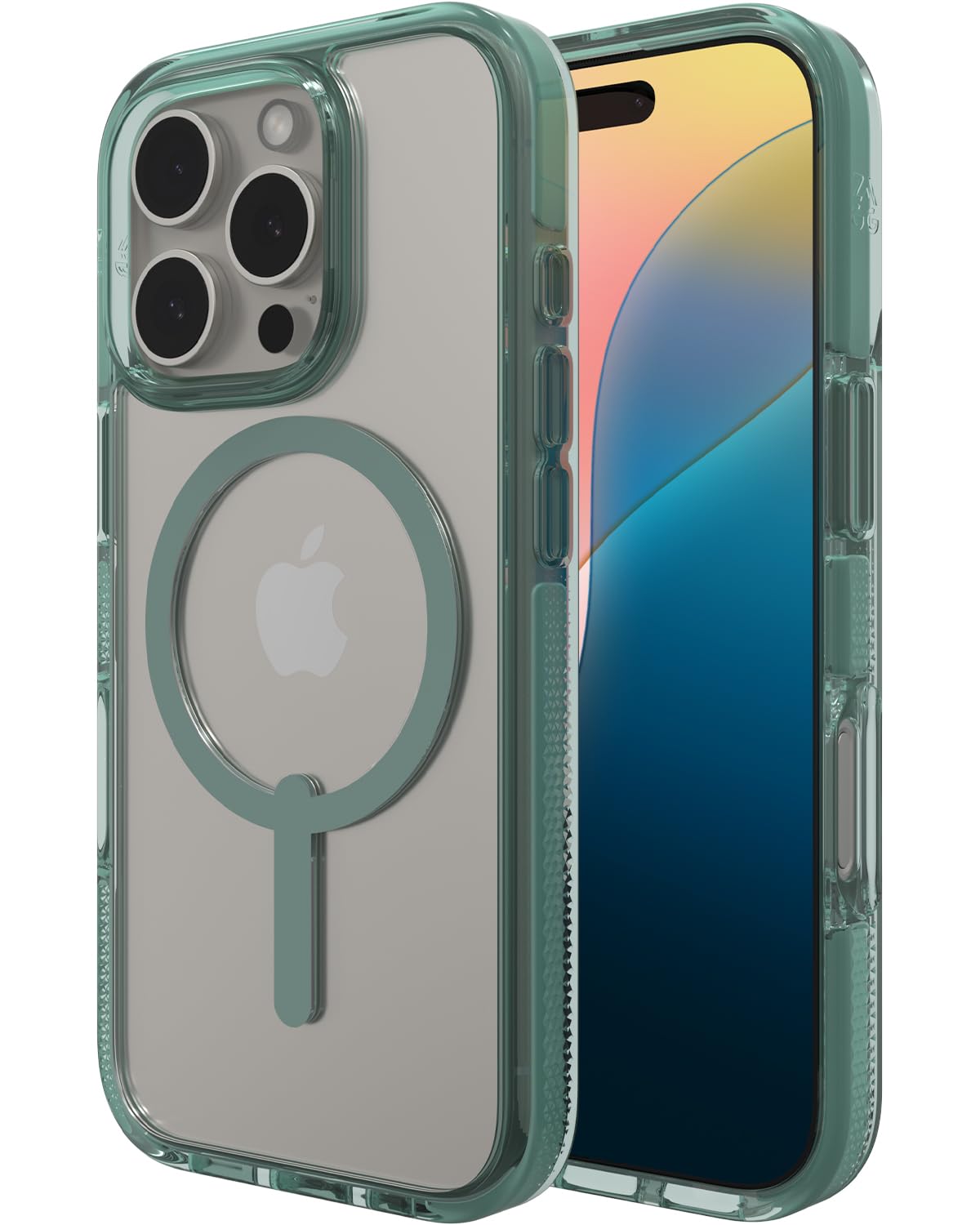 Foto 2 pulgar | Funda Snap Zagg Santa Cruz Para Iphone 16 Pro Magsafe, Color Verde - Venta Internacional.