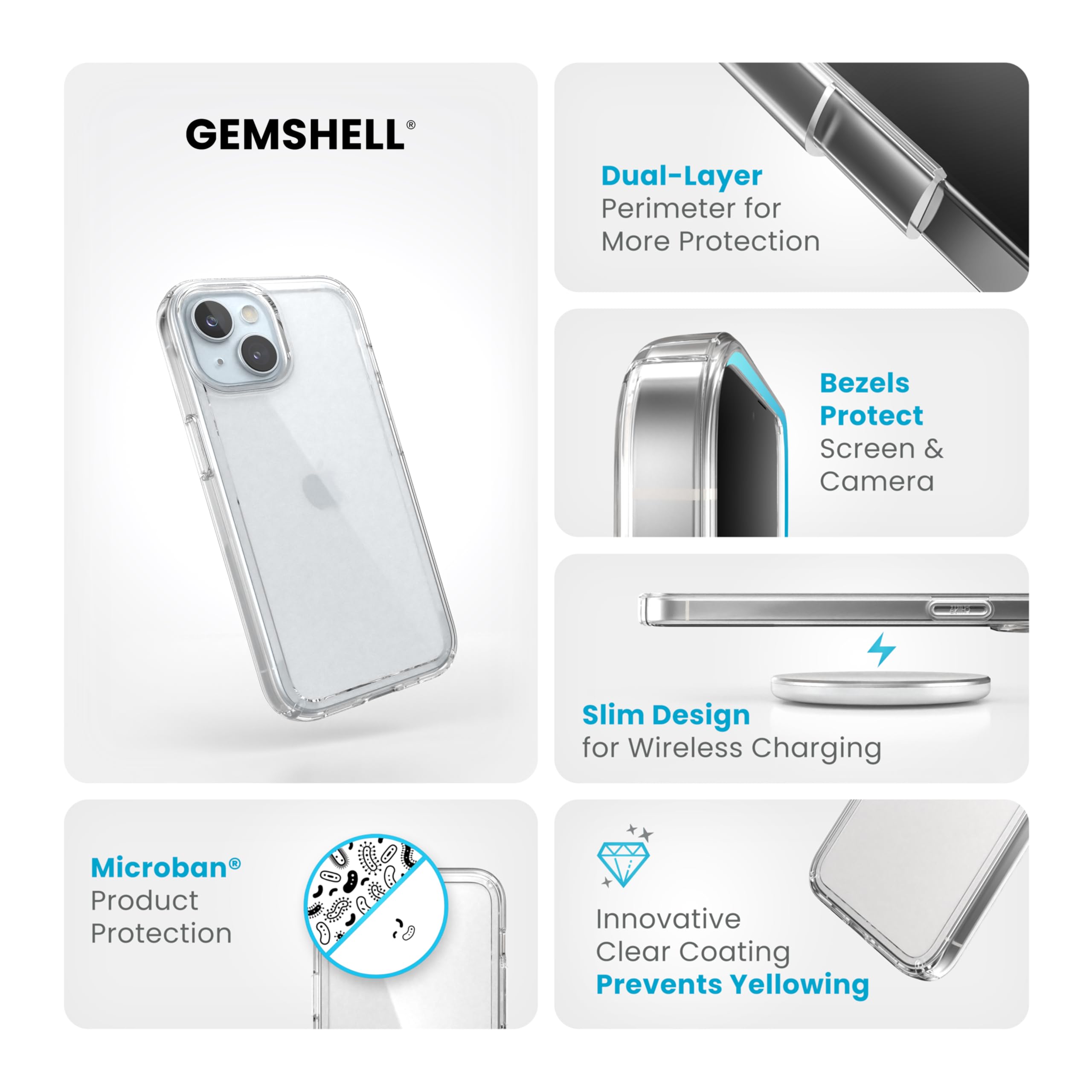 Foto 4 pulgar | Funda De Teléfono Speck Clear Gemshell Para Iphone 15/14/13 De 6.1 Pulgadas - Venta Internacional.