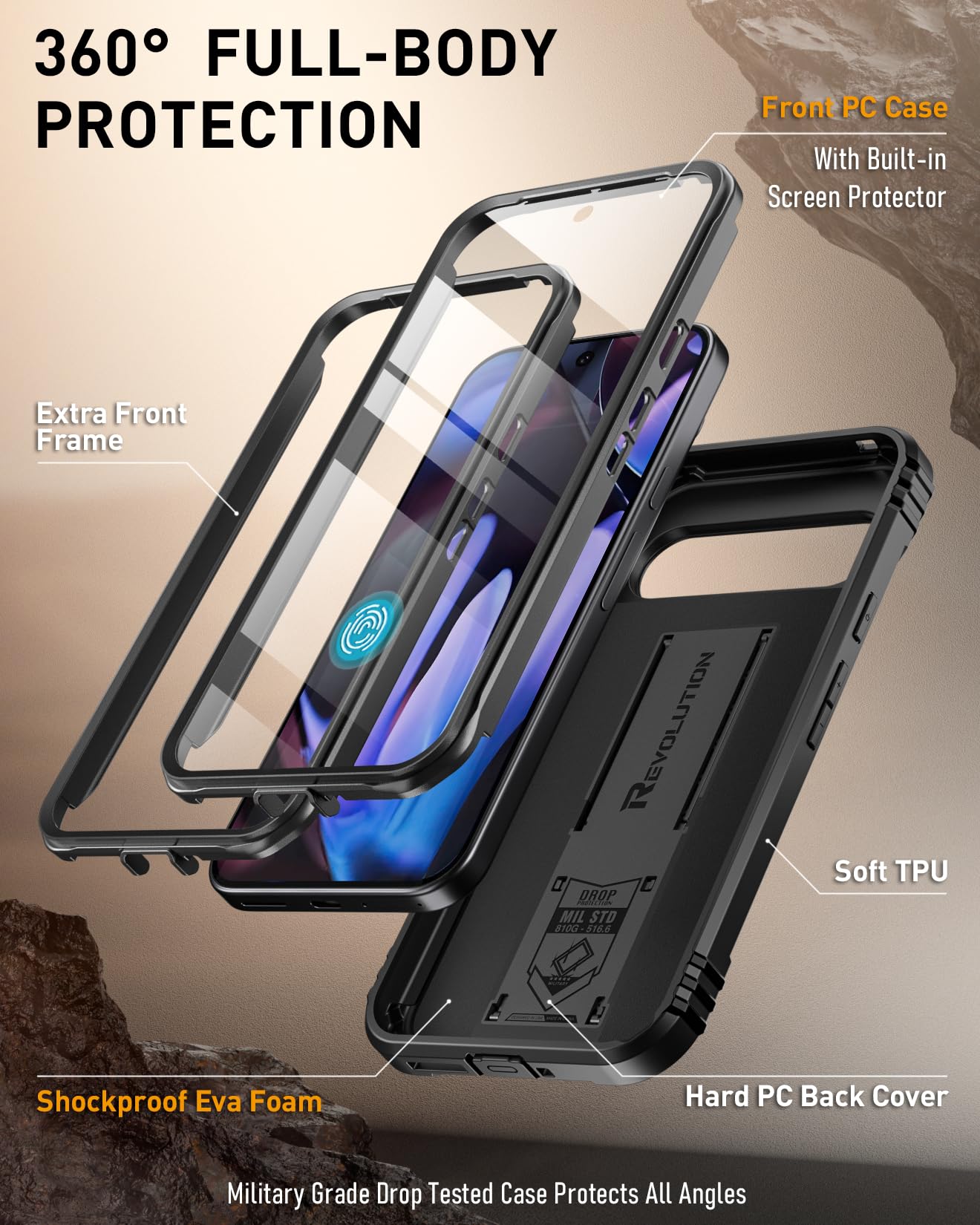 Foto 4 pulgar | Funda Poetic Revolution Para Google Pixel 9 Pro Xl 5g 6.8 - Venta Internacional.