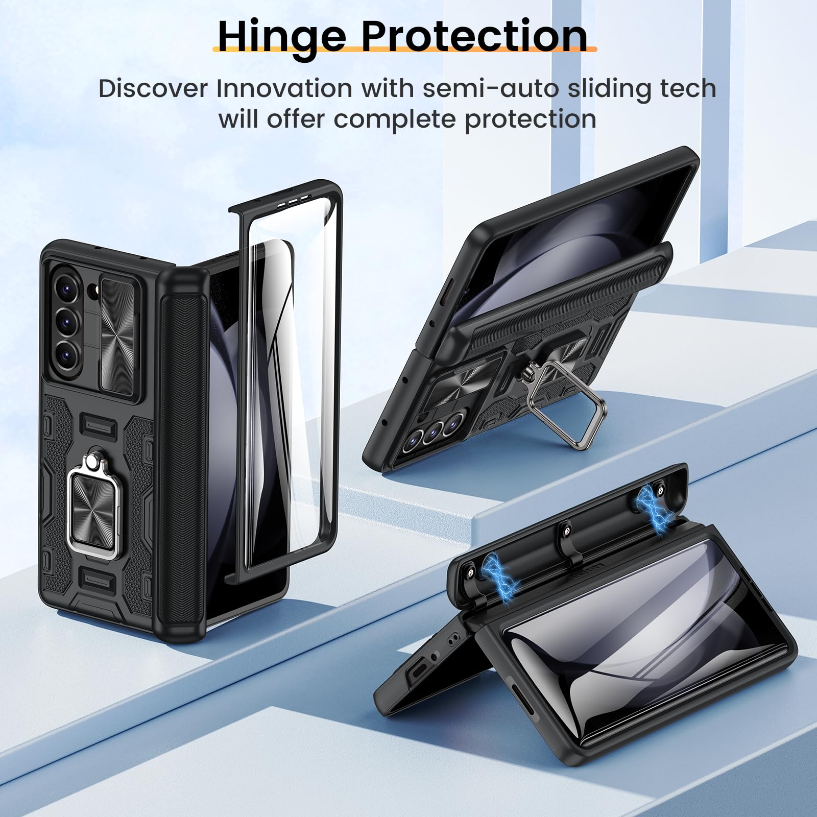 Foto 4 pulgar | Funda Vego Para Samsung Galaxy Z Fold 5 Con Cámara Deslizante - Venta Internacional.
