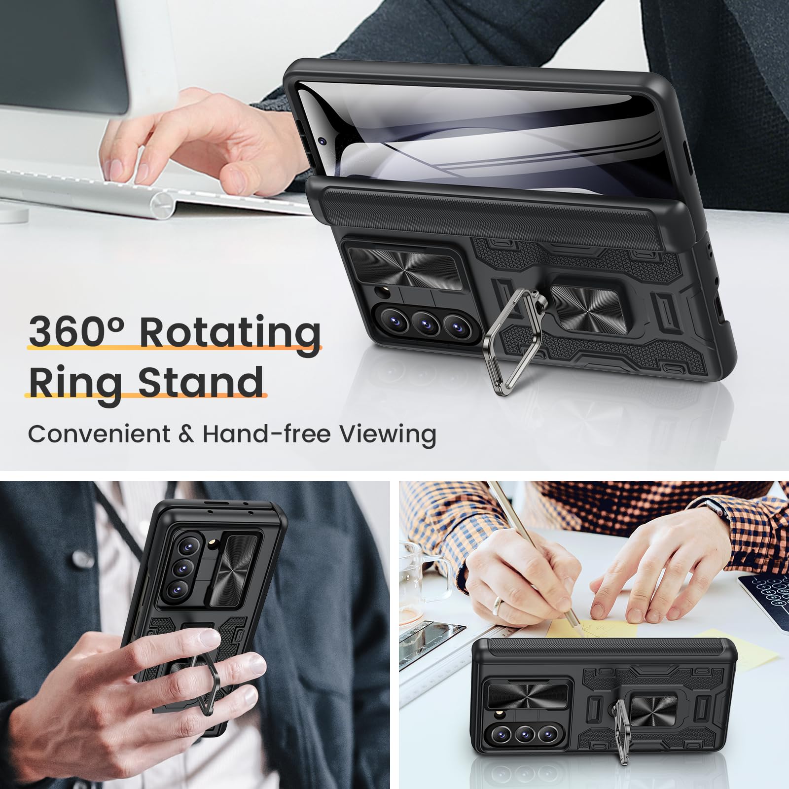 Foto 6 pulgar | Funda Vego Para Samsung Galaxy Z Fold 5 Con Cámara Deslizante - Venta Internacional.